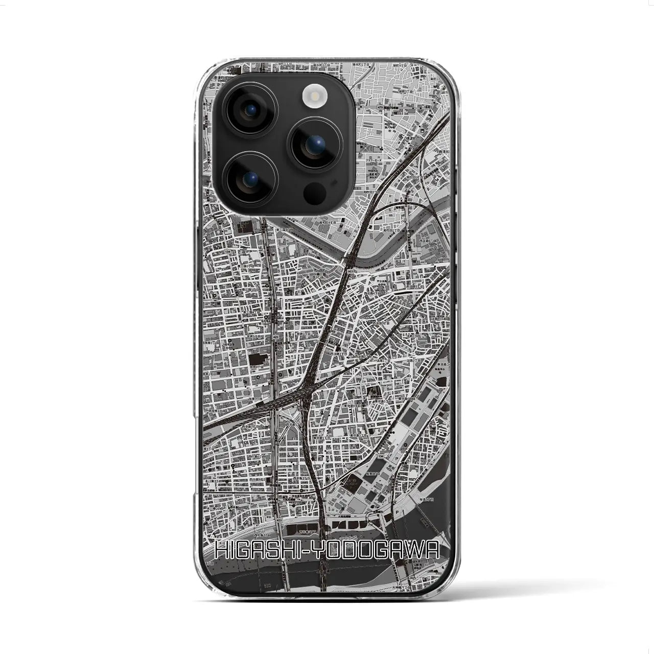 【東淀川(大阪府)】地図柄iPhoneケース(クリアタイプ)