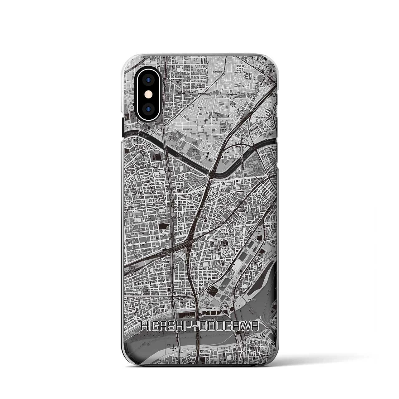 【東淀川(大阪府)】地図柄iPhoneケース(クリアタイプ)