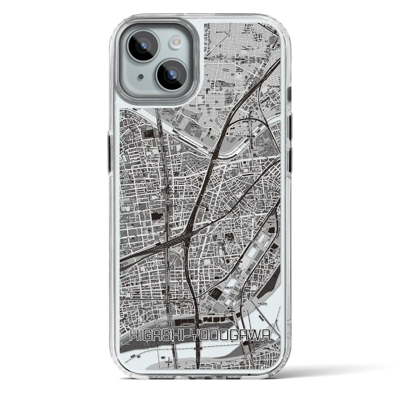 【東淀川(大阪府)】地図柄iPhoneケース(MagSafeタイプ)