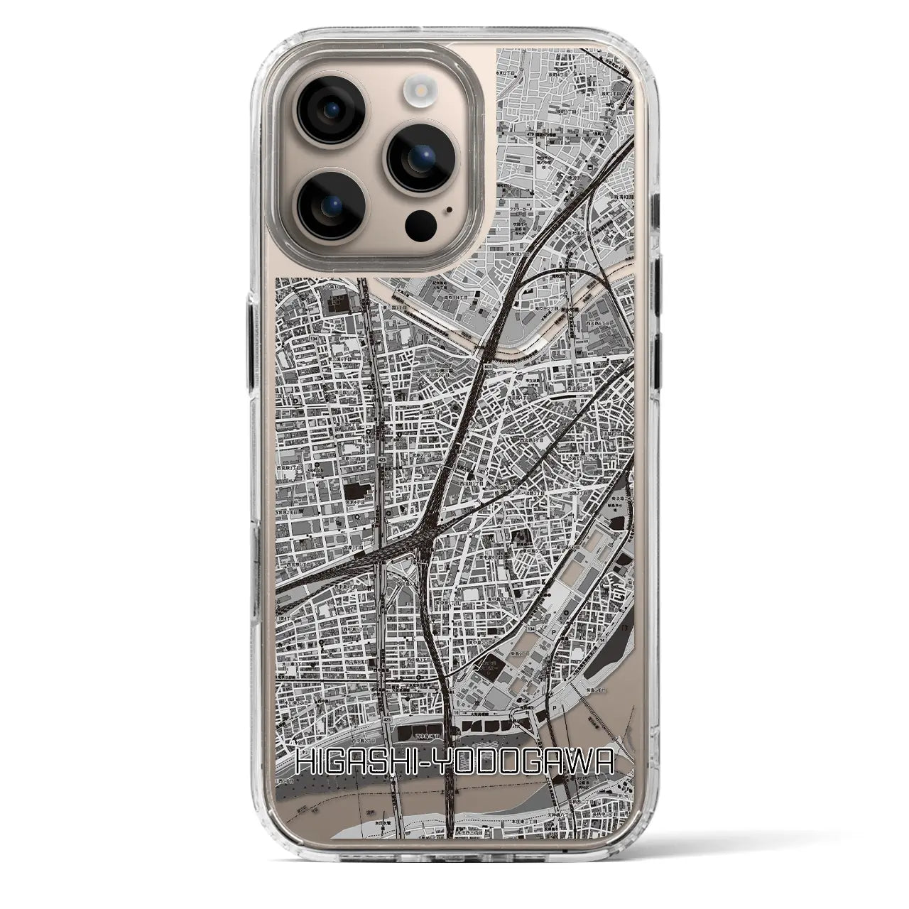 【東淀川(大阪府)】地図柄iPhoneケース(MagSafeタイプ)
