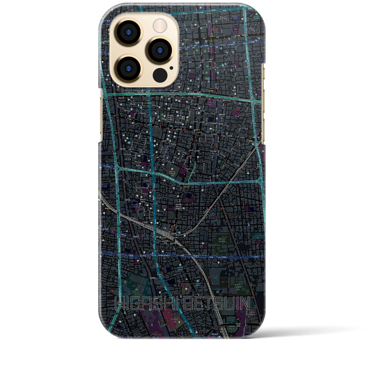 【東別院(愛知県)】地図柄iPhoneケース(バックカバータイプ)