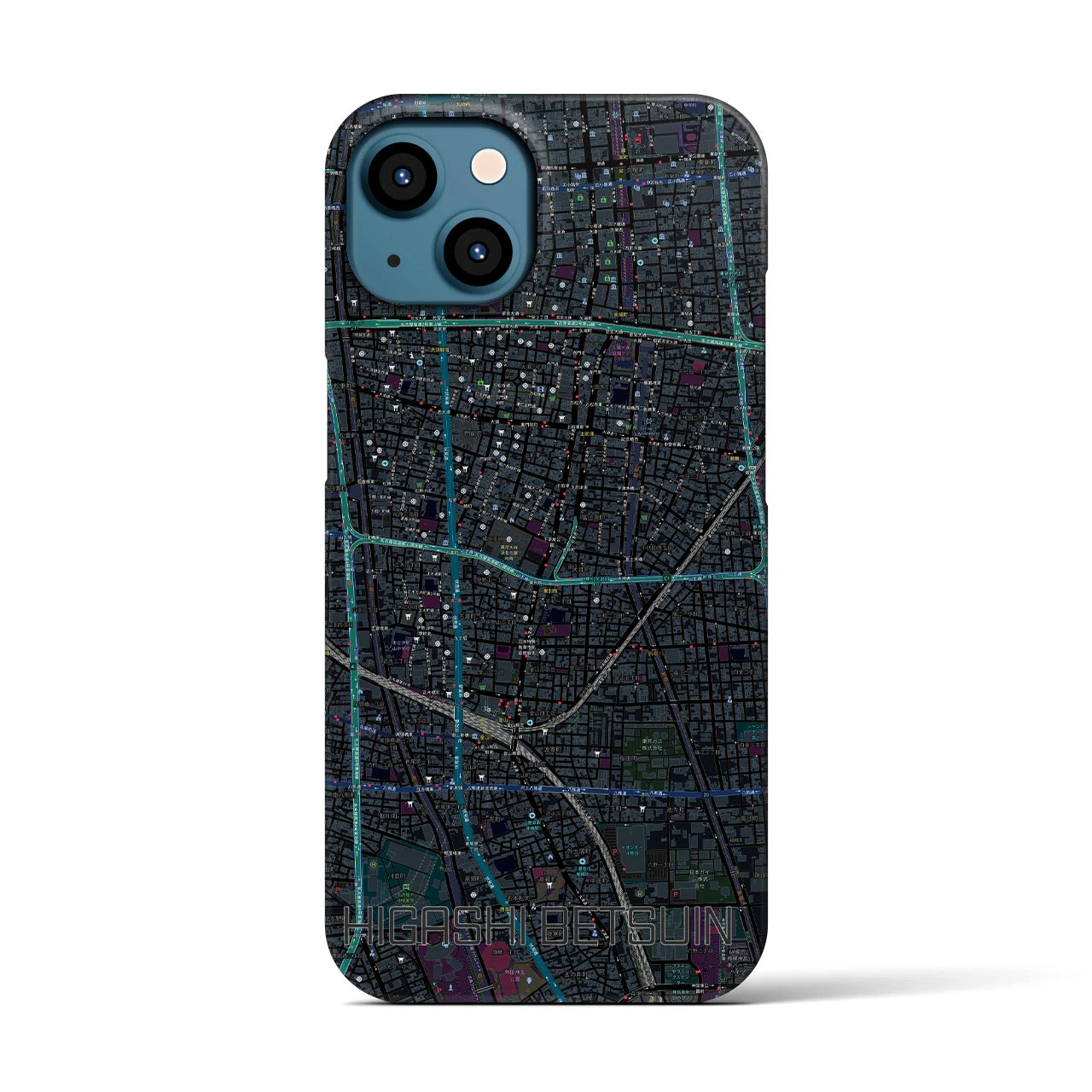 【東別院(愛知県)】地図柄iPhoneケース(バックカバータイプ)