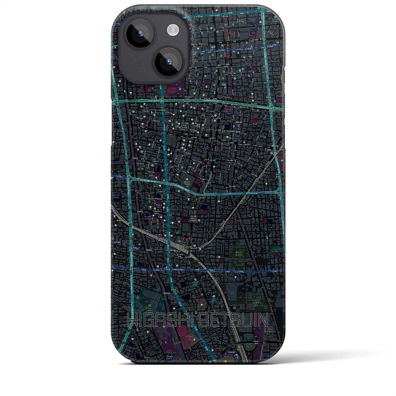 【東別院(愛知県)】地図柄iPhoneケース(バックカバータイプ)