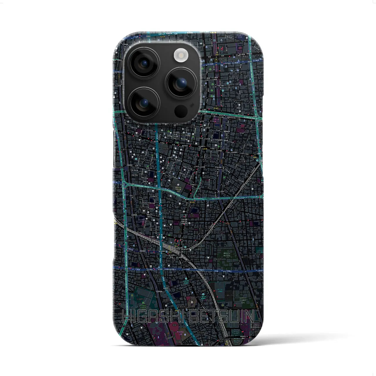 【東別院(愛知県)】地図柄iPhoneケース(バックカバータイプ)