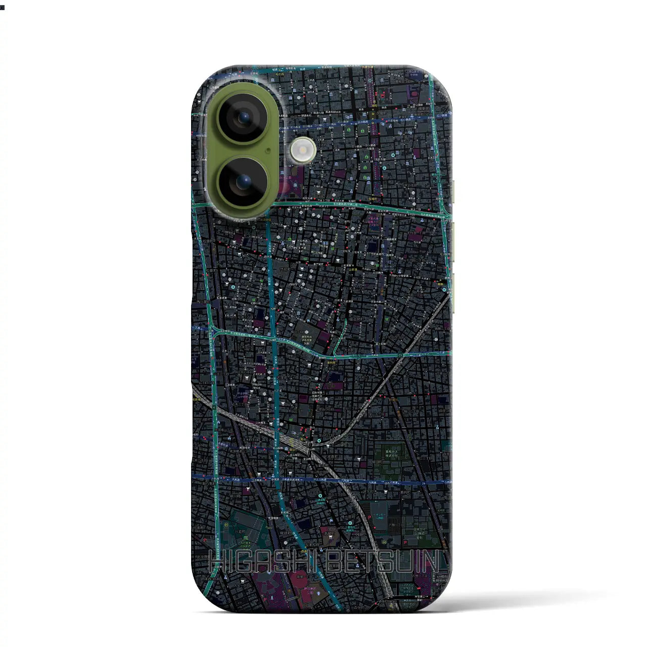 【東別院(愛知県)】地図柄iPhoneケース(バックカバータイプ)