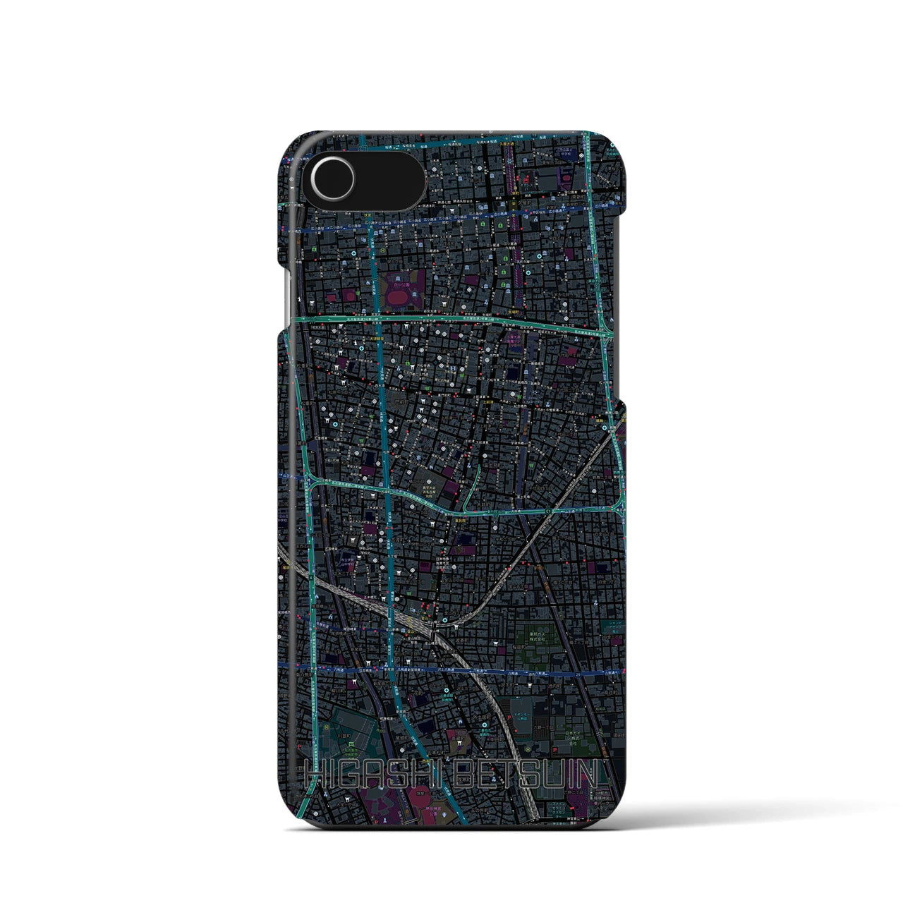 【東別院(愛知県)】地図柄iPhoneケース(バックカバータイプ)