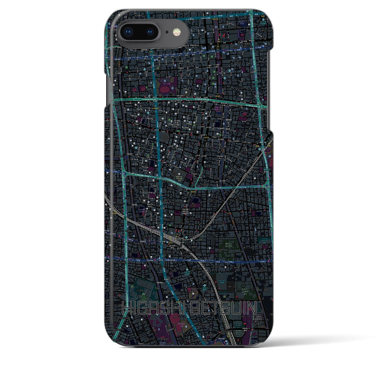 【東別院(愛知県)】地図柄iPhoneケース(バックカバータイプ)