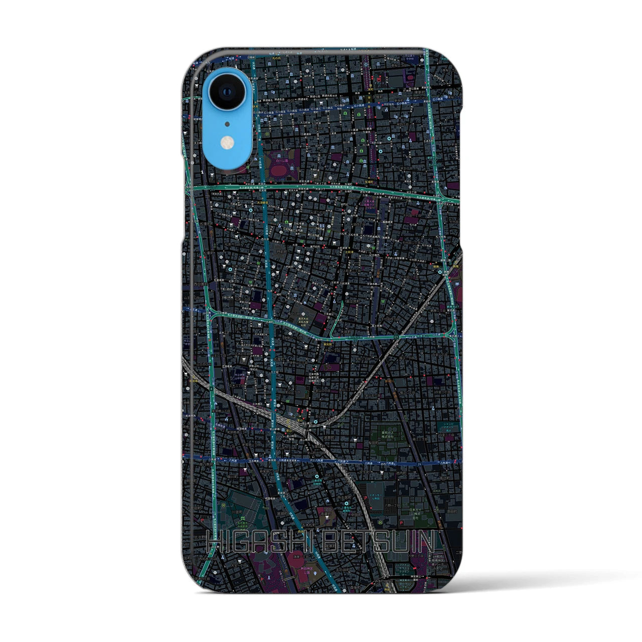 【東別院(愛知県)】地図柄iPhoneケース(バックカバータイプ)