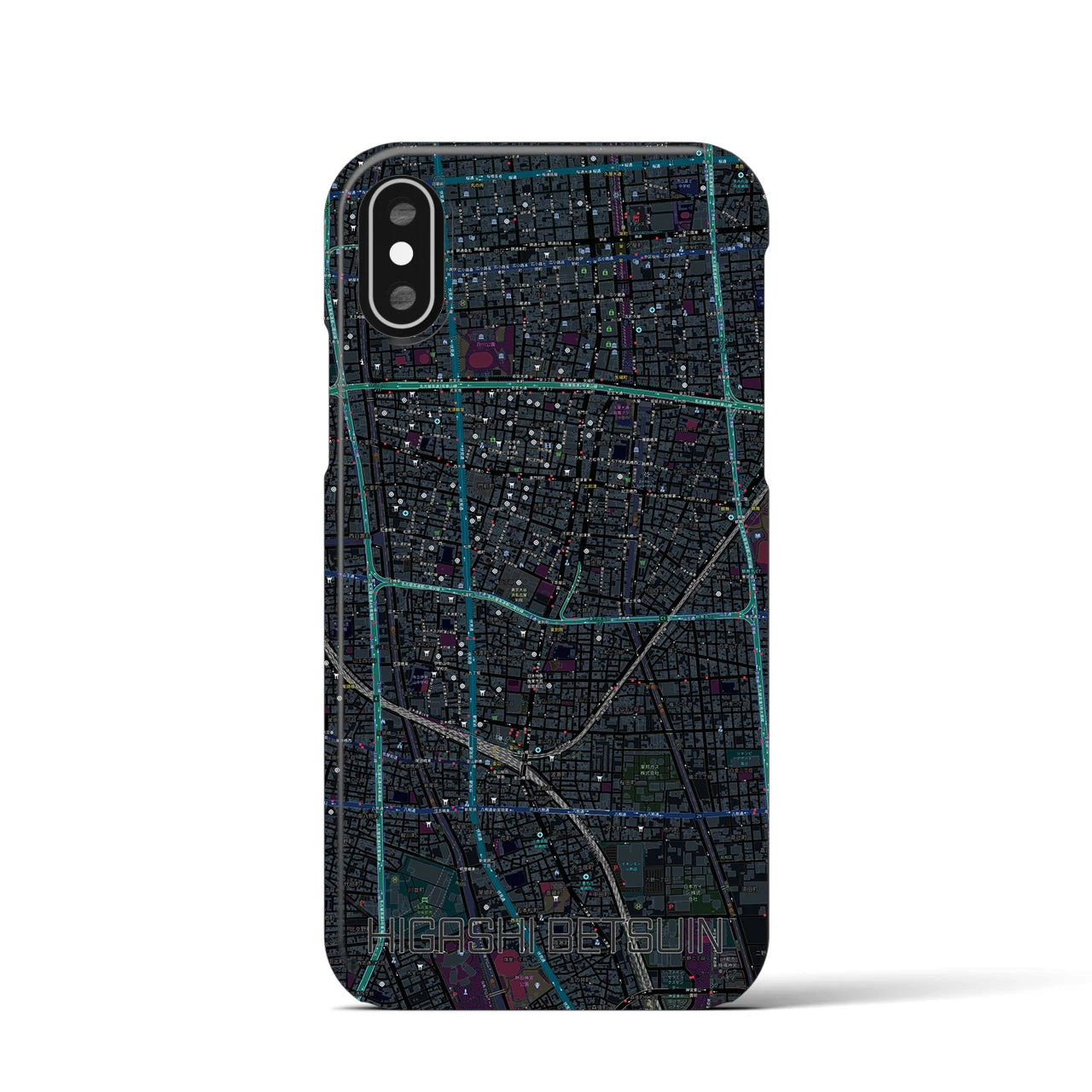 【東別院(愛知県)】地図柄iPhoneケース(バックカバータイプ)