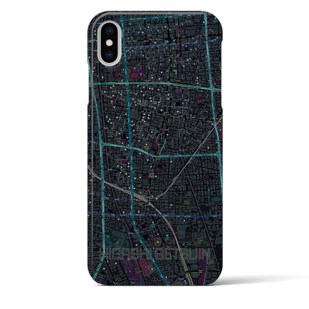 【東別院(愛知県)】地図柄iPhoneケース(バックカバータイプ)