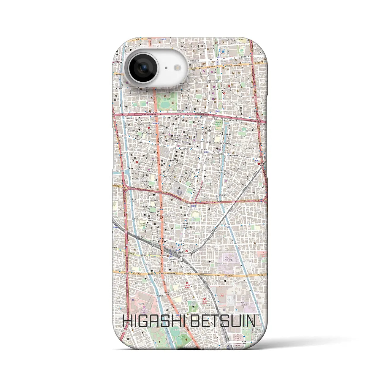 【東別院(愛知県)】地図柄iPhoneケース(バックカバータイプ)