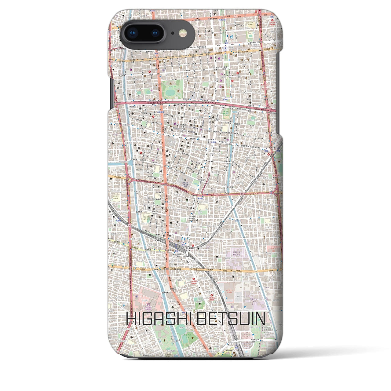 【東別院(愛知県)】地図柄iPhoneケース(バックカバータイプ)