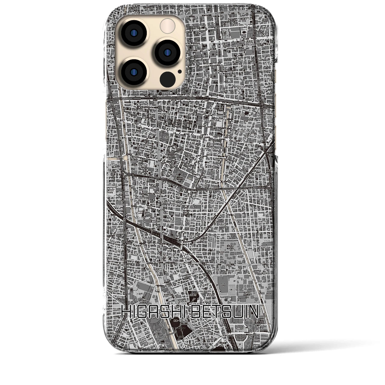 【東別院(愛知県)】地図柄iPhoneケース(クリアタイプ)