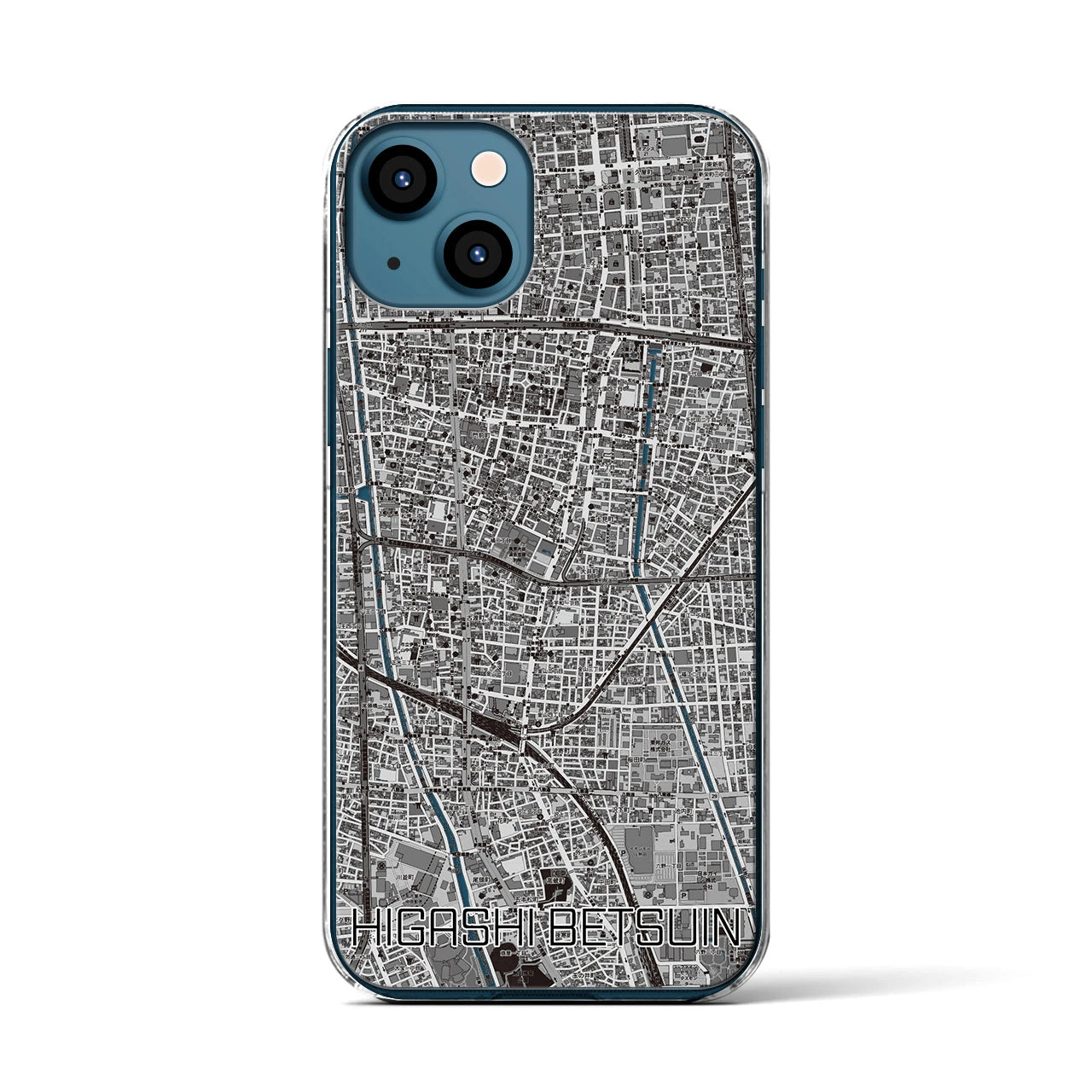 【東別院(愛知県)】地図柄iPhoneケース(クリアタイプ)