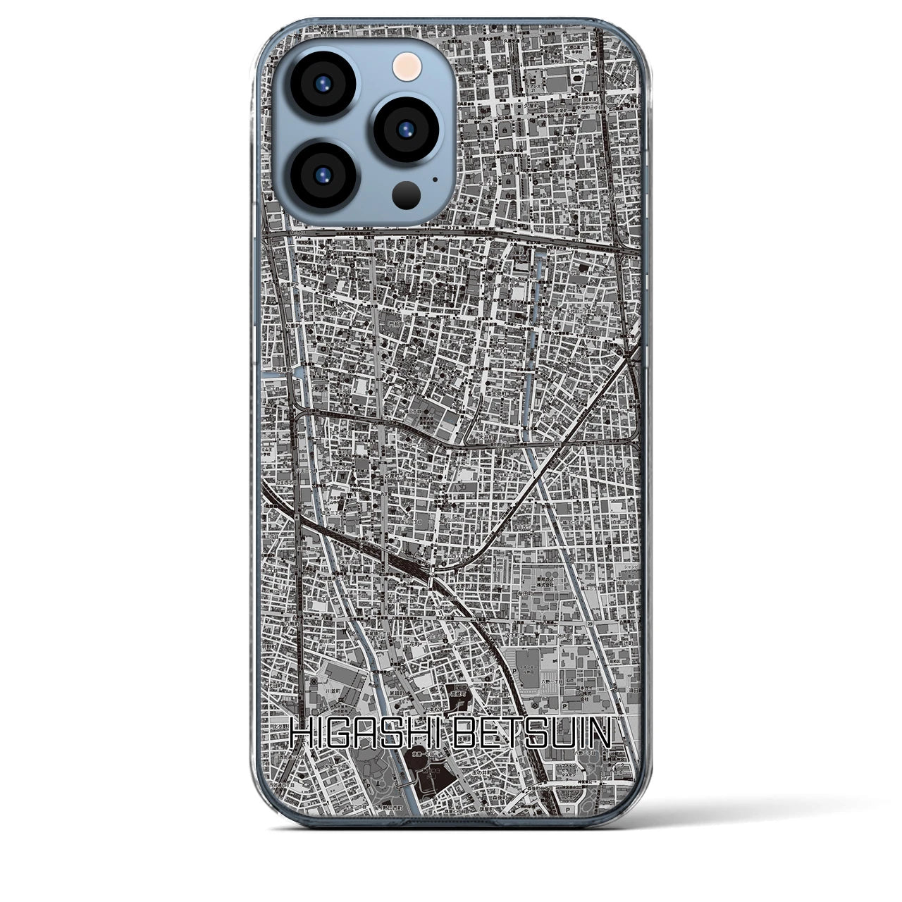 【東別院(愛知県)】地図柄iPhoneケース(クリアタイプ)