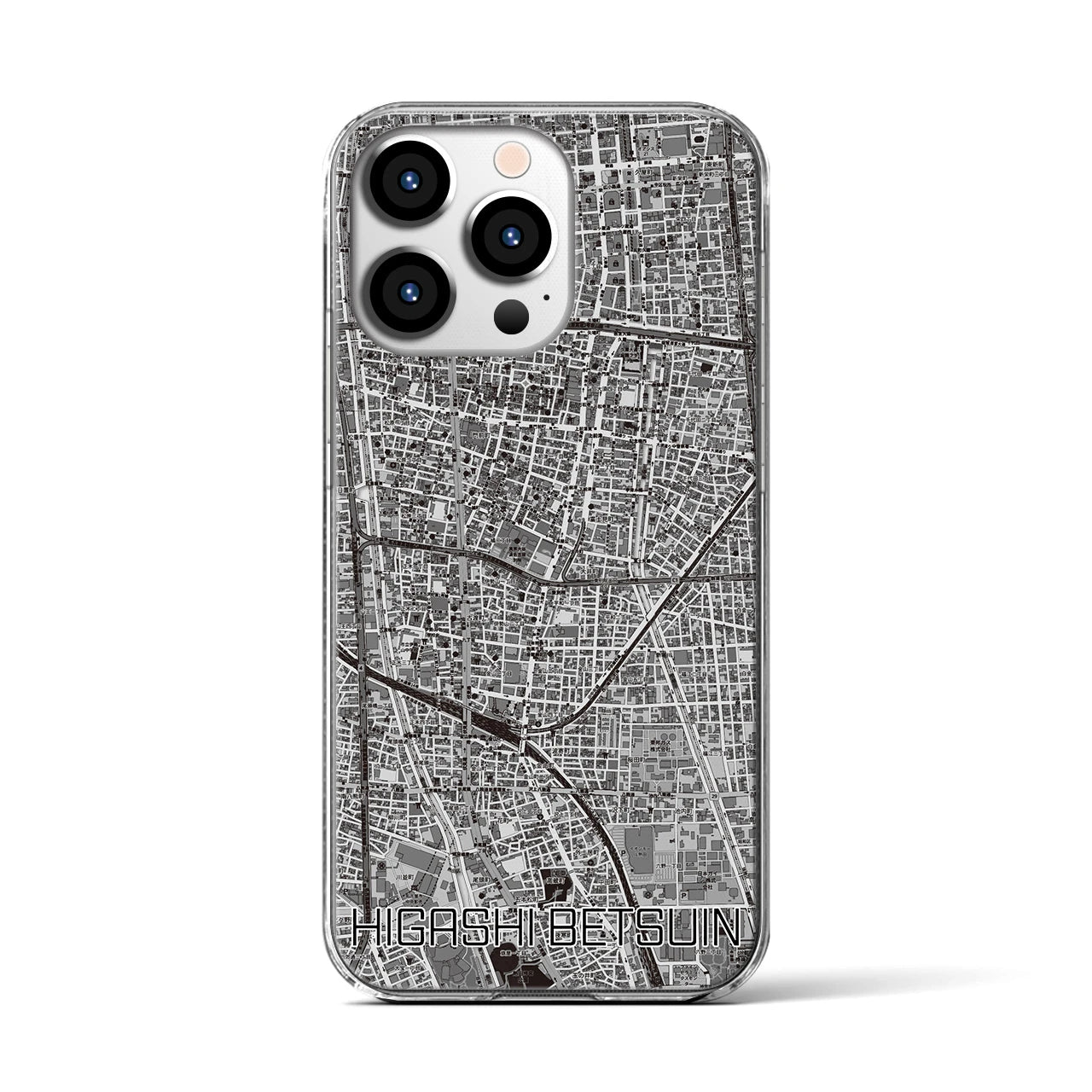 【東別院(愛知県)】地図柄iPhoneケース(クリアタイプ)