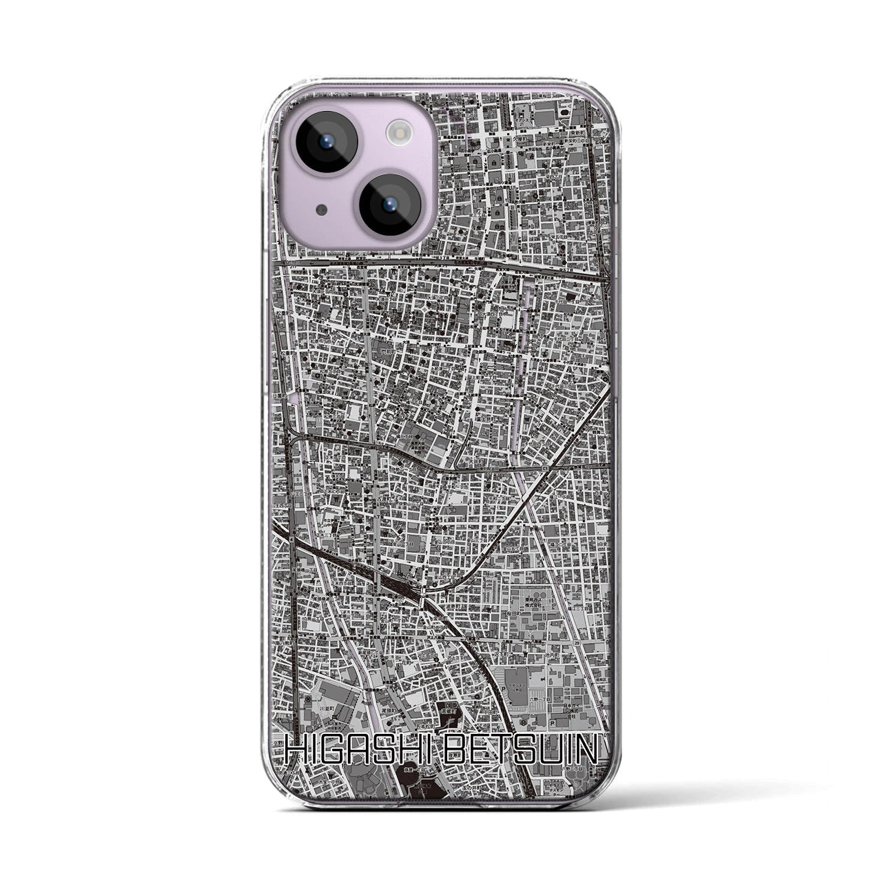 【東別院(愛知県)】地図柄iPhoneケース(クリアタイプ)