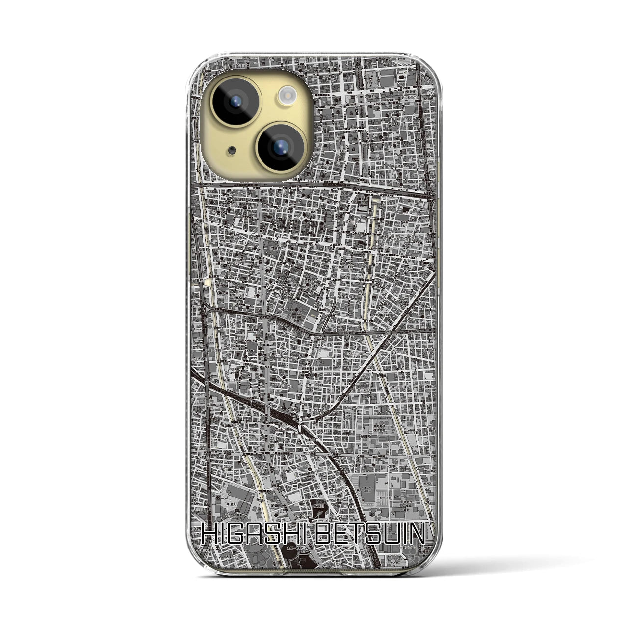【東別院(愛知県)】地図柄iPhoneケース(クリアタイプ)
