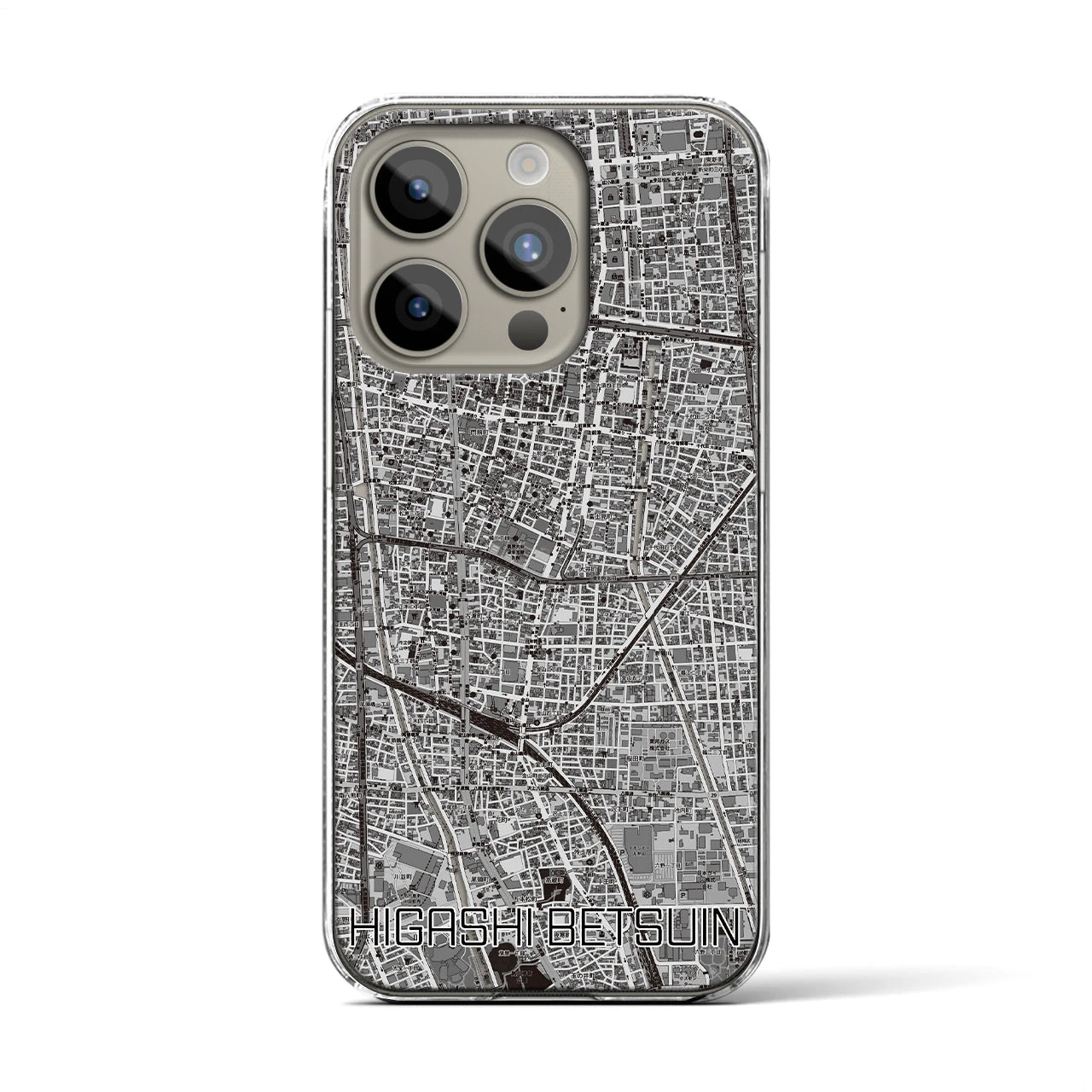 【東別院(愛知県)】地図柄iPhoneケース(クリアタイプ)