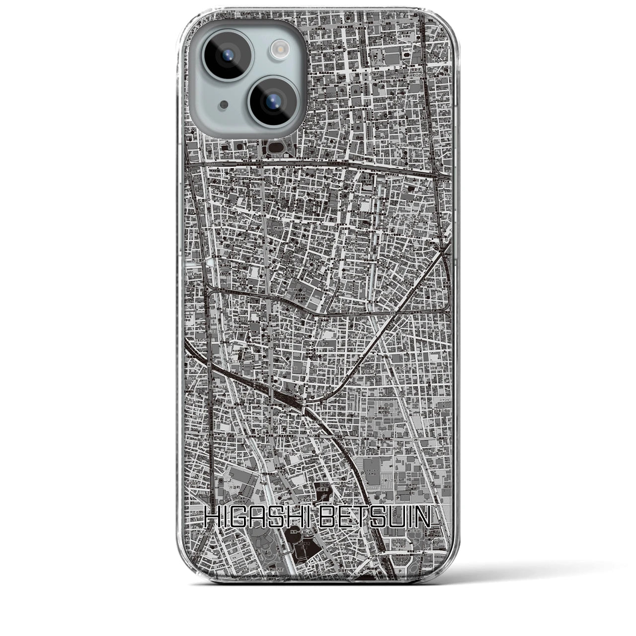 【東別院(愛知県)】地図柄iPhoneケース(クリアタイプ)