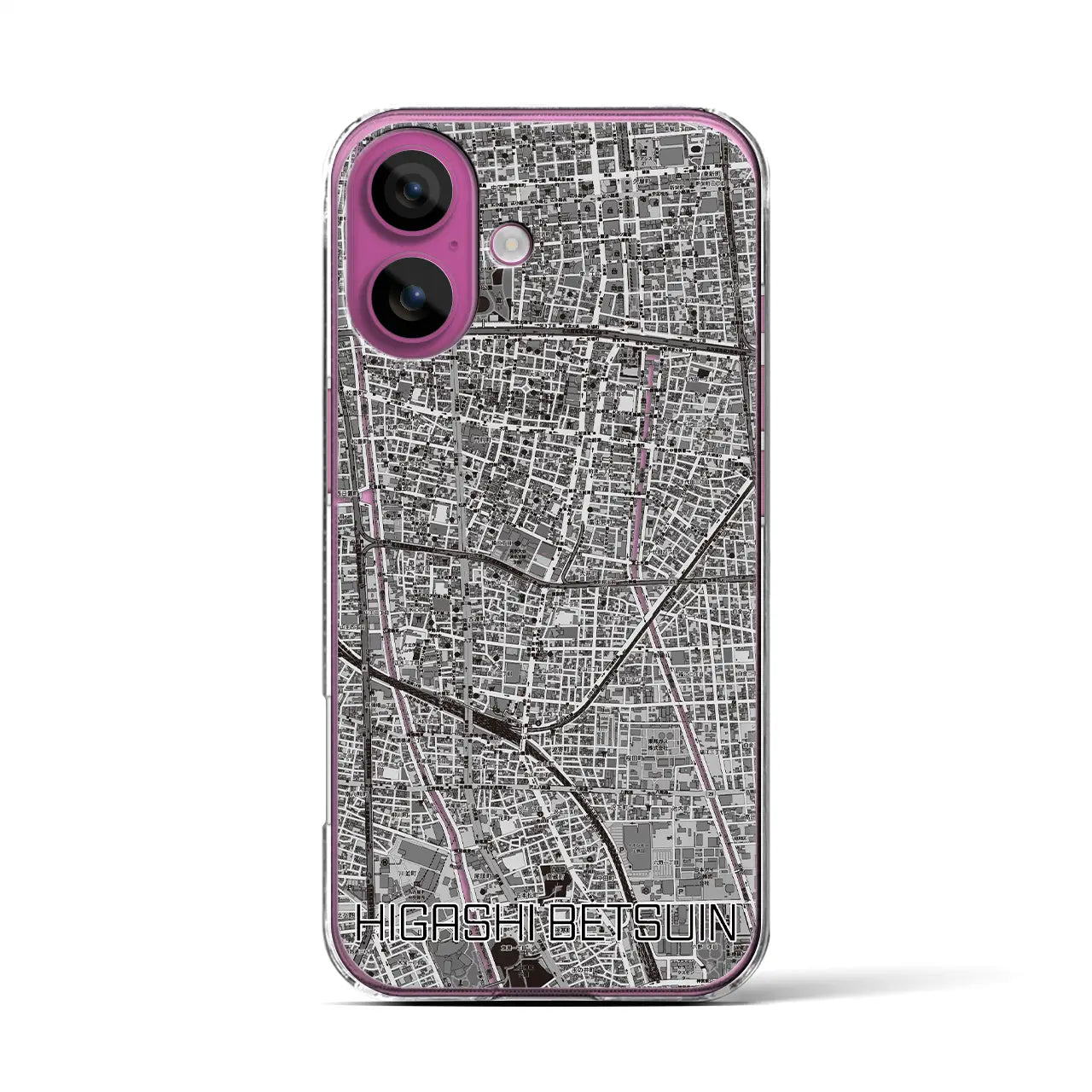 【東別院(愛知県)】地図柄iPhoneケース(クリアタイプ)