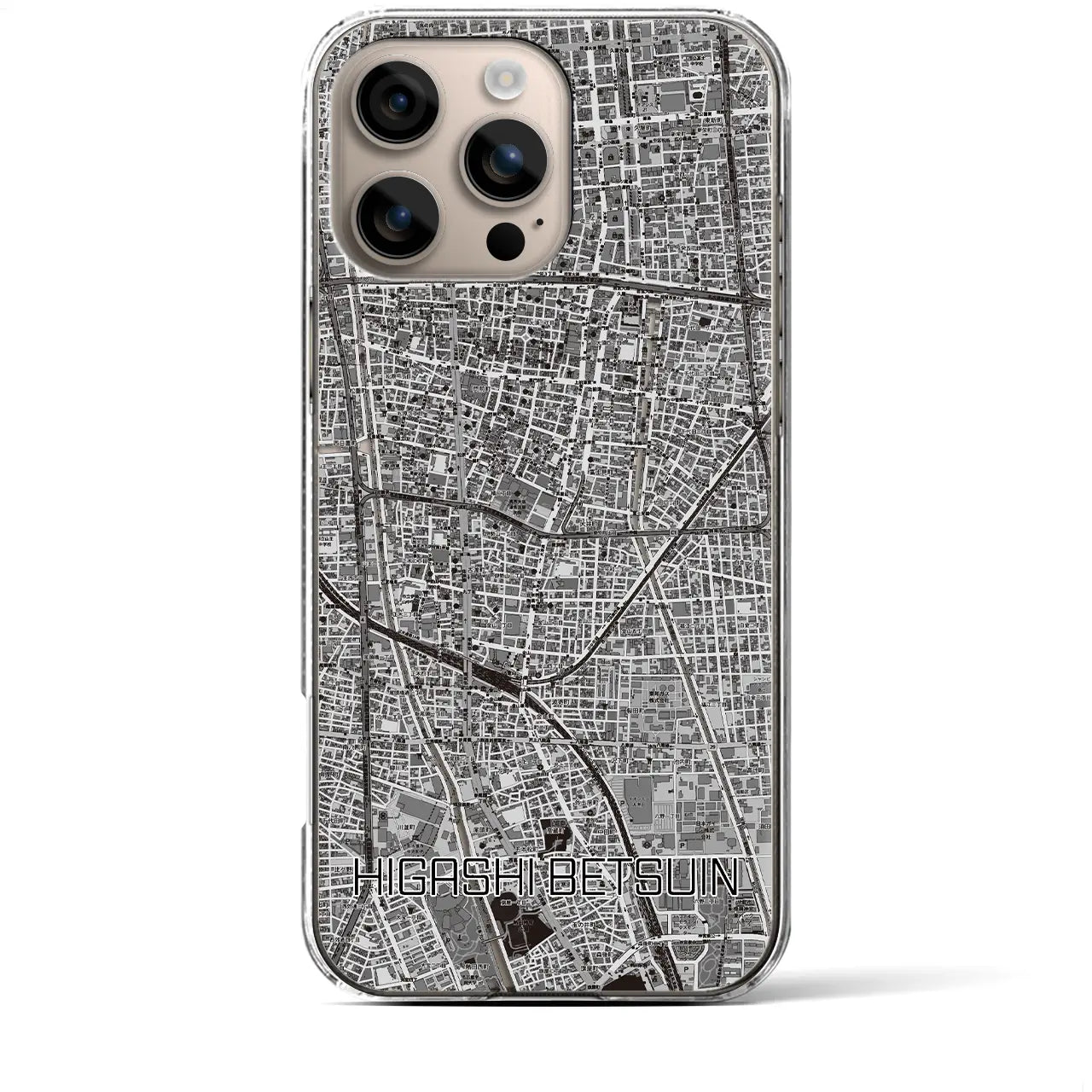 【東別院(愛知県)】地図柄iPhoneケース(クリアタイプ)