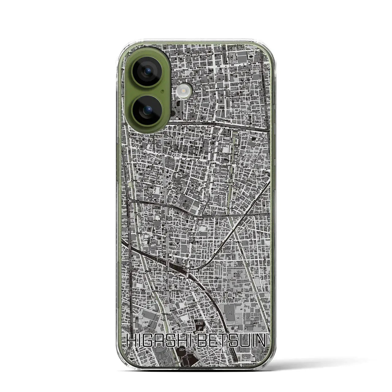 【東別院(愛知県)】地図柄iPhoneケース(クリアタイプ)