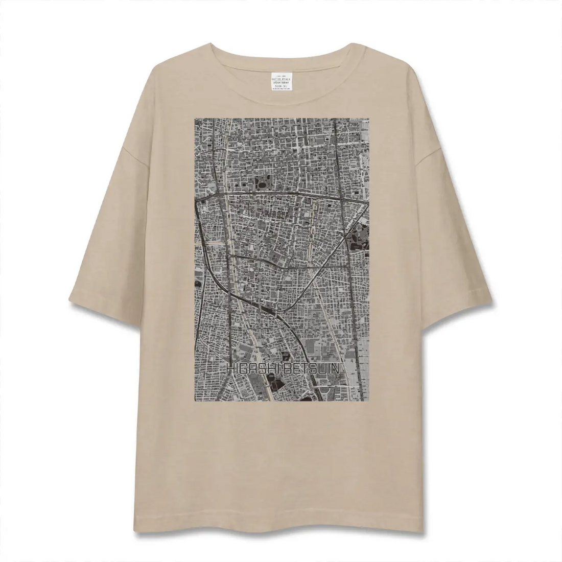【東別院(愛知県)】地図柄ビッグシルエットTシャツ