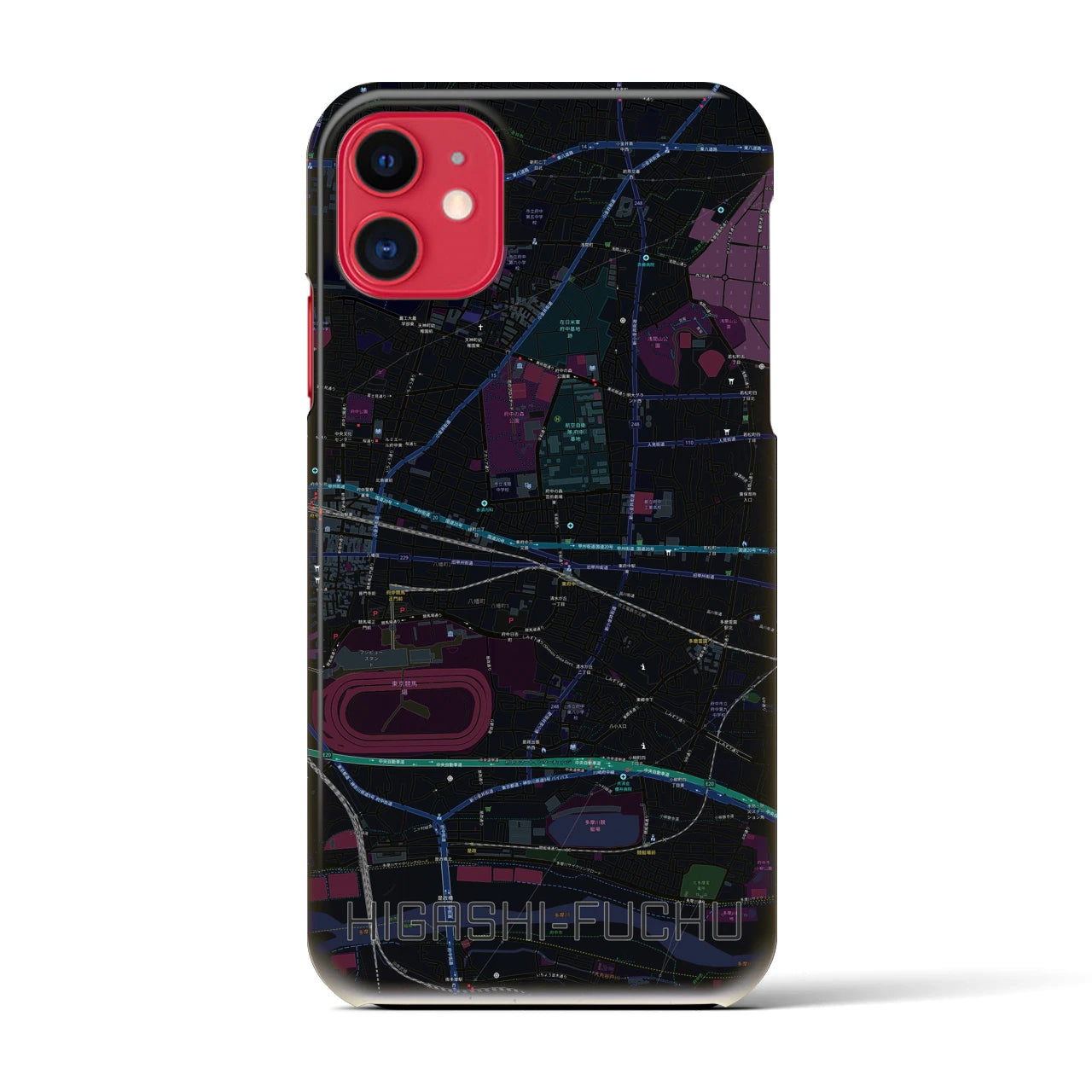 【東府中(東京都)】地図柄iPhoneケース(バックカバータイプ)