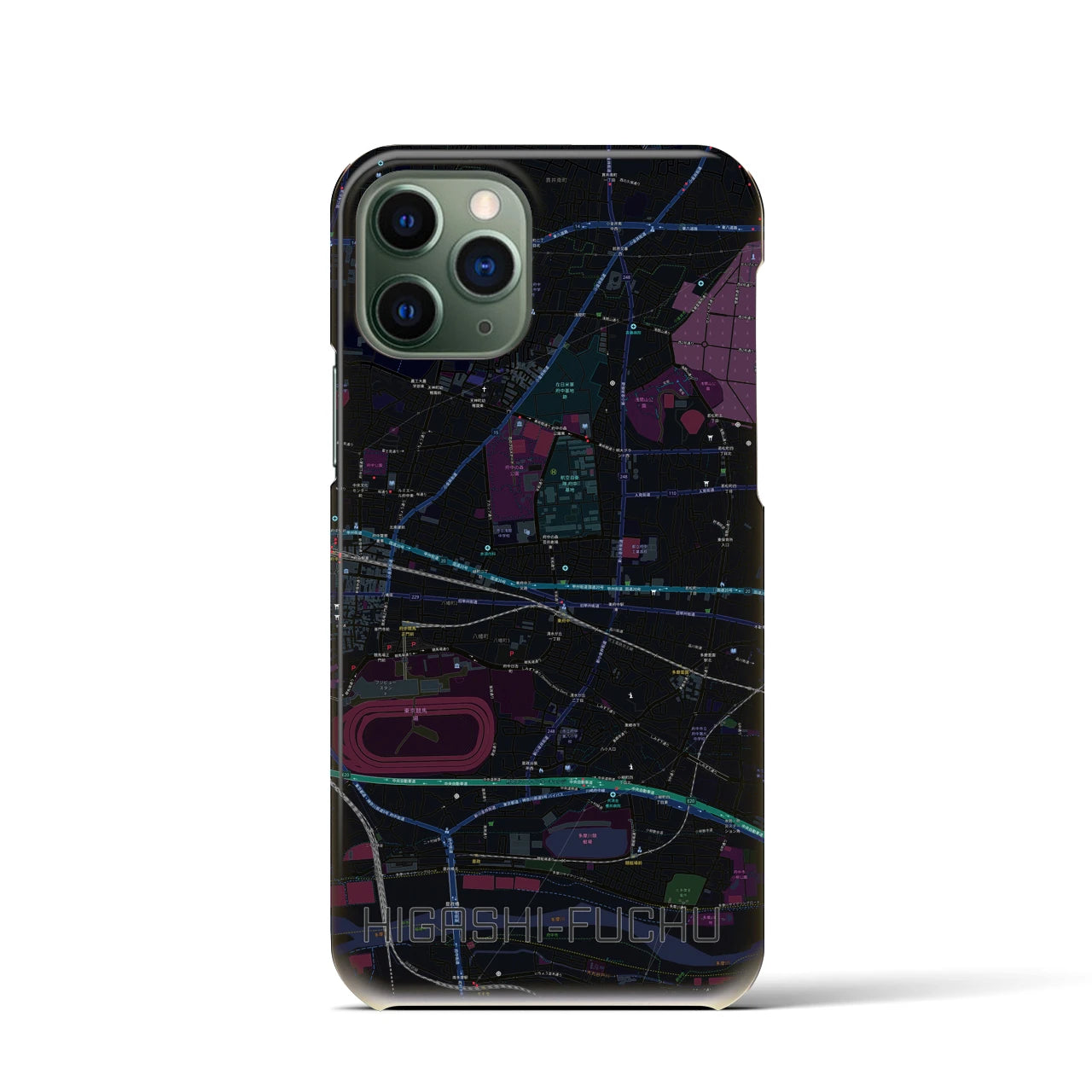 【東府中(東京都)】地図柄iPhoneケース(バックカバータイプ)