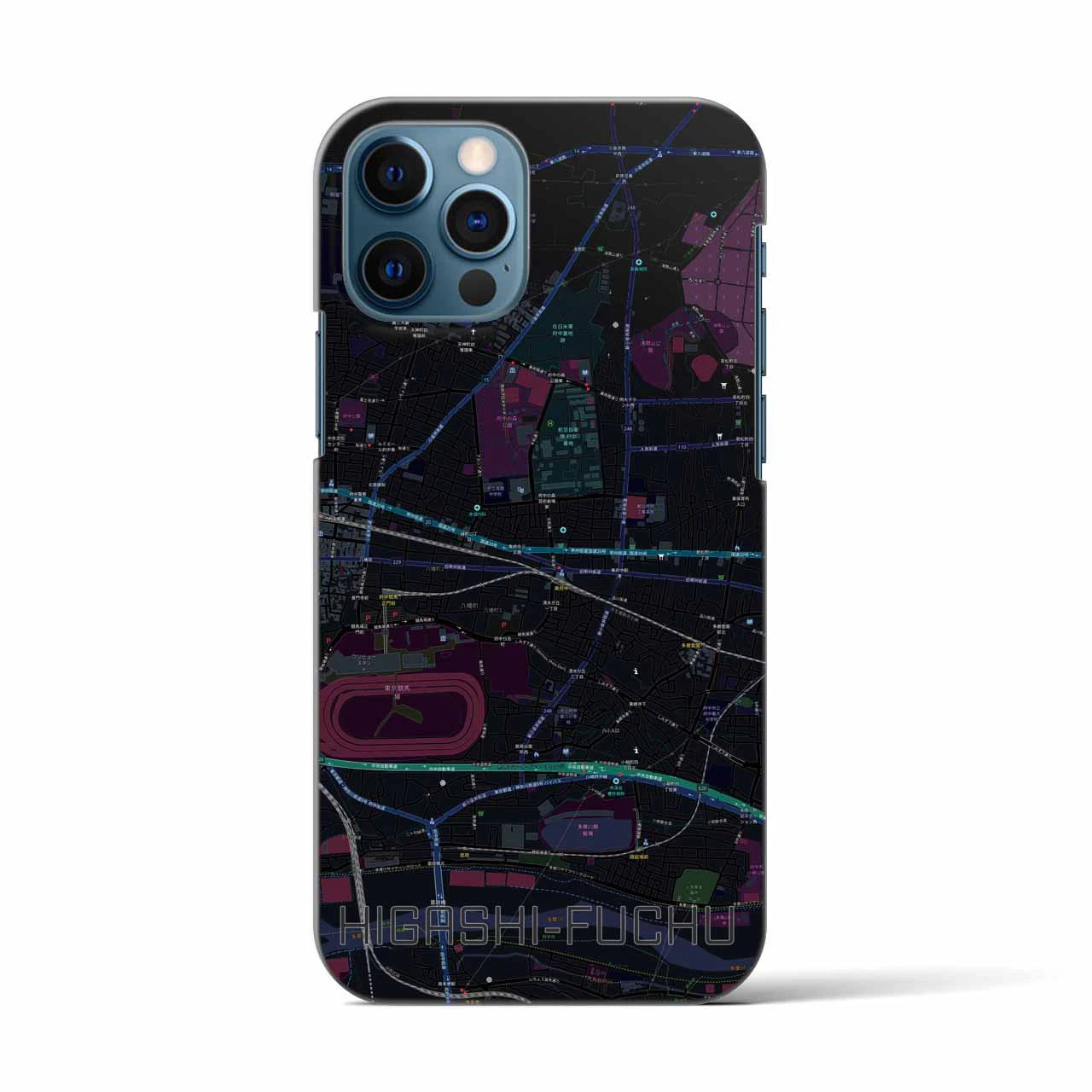 【東府中(東京都)】地図柄iPhoneケース(バックカバータイプ)