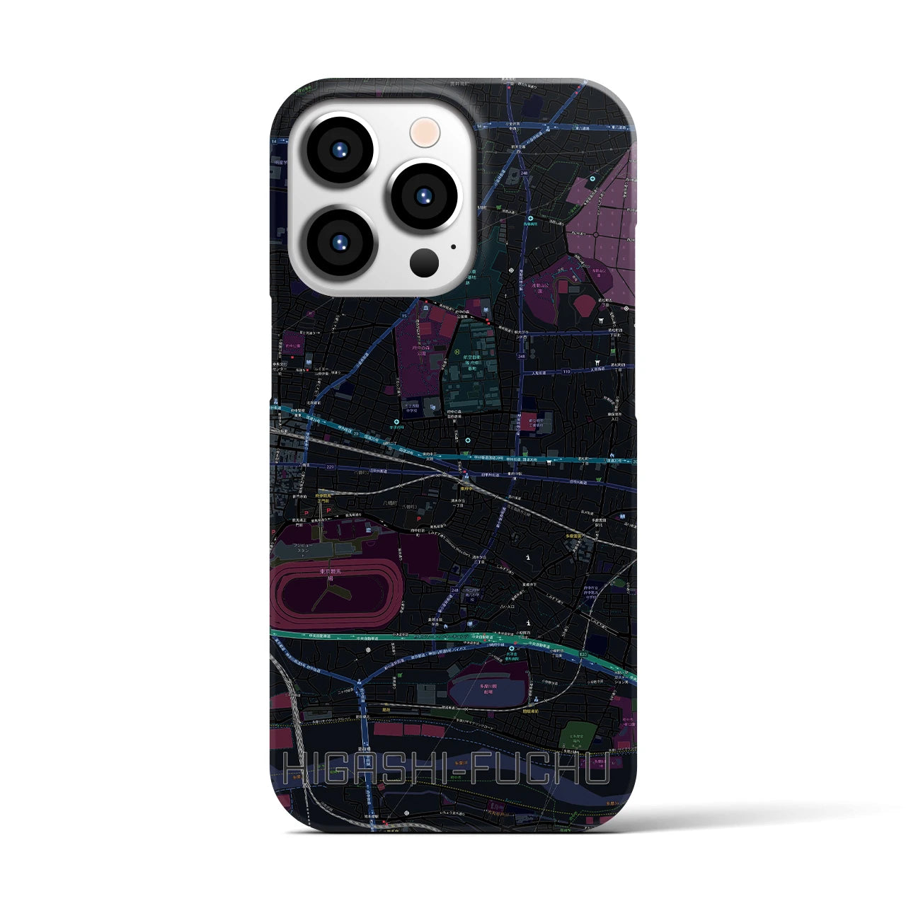 【東府中(東京都)】地図柄iPhoneケース(バックカバータイプ)