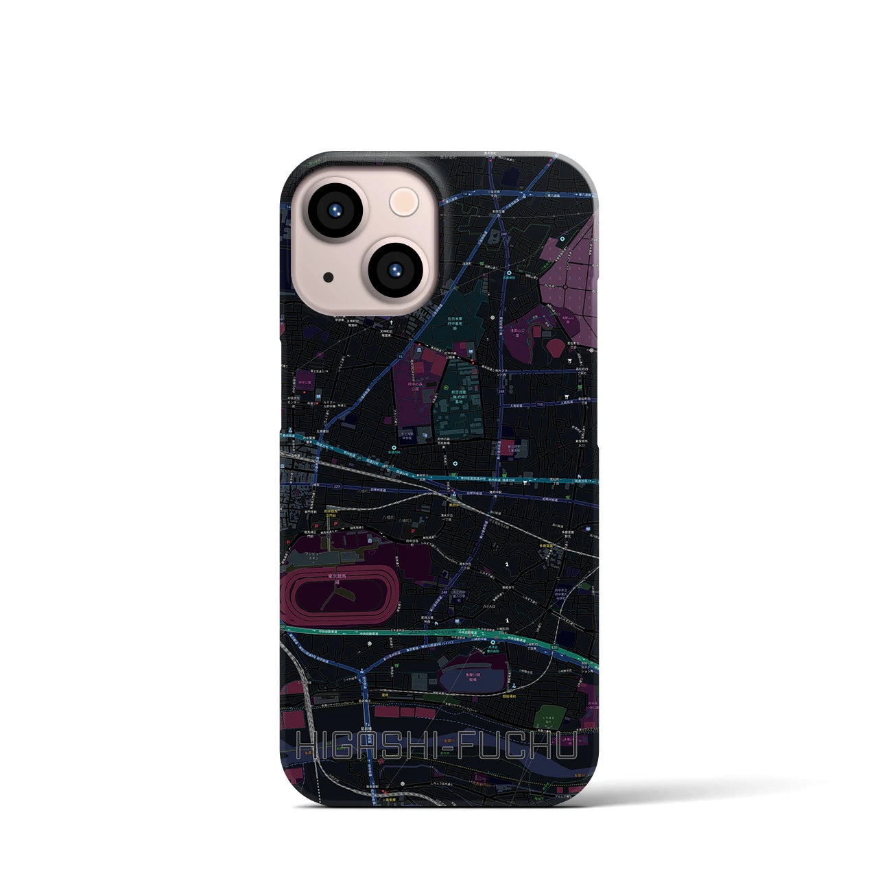 【東府中(東京都)】地図柄iPhoneケース(バックカバータイプ)