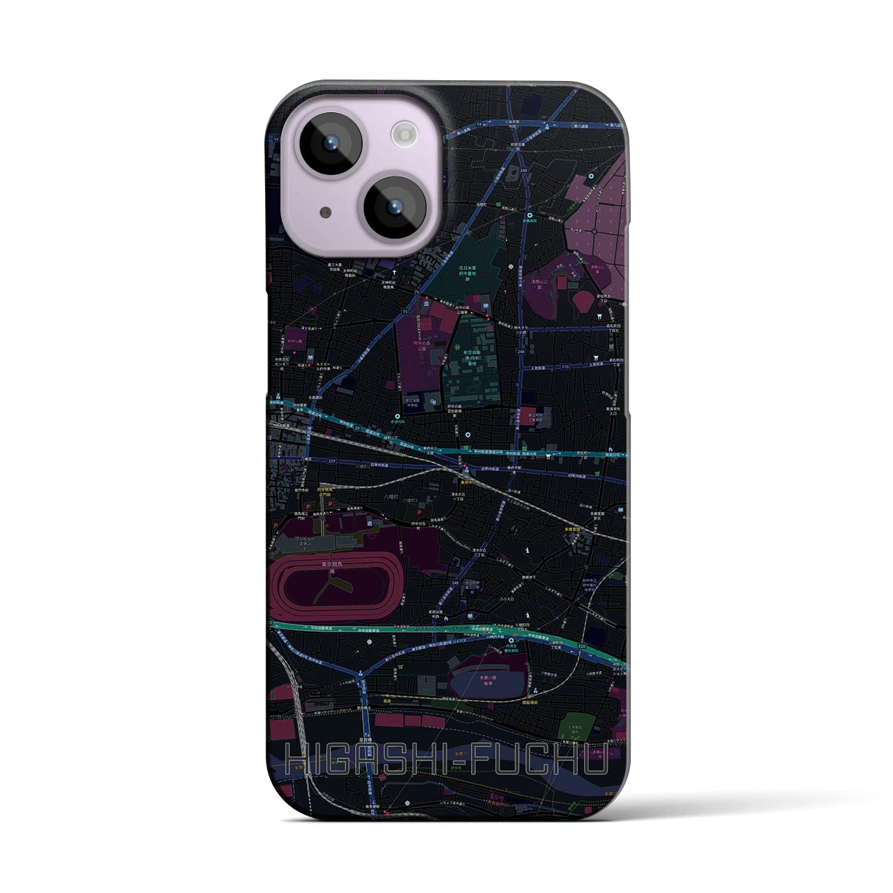 【東府中(東京都)】地図柄iPhoneケース(バックカバータイプ)