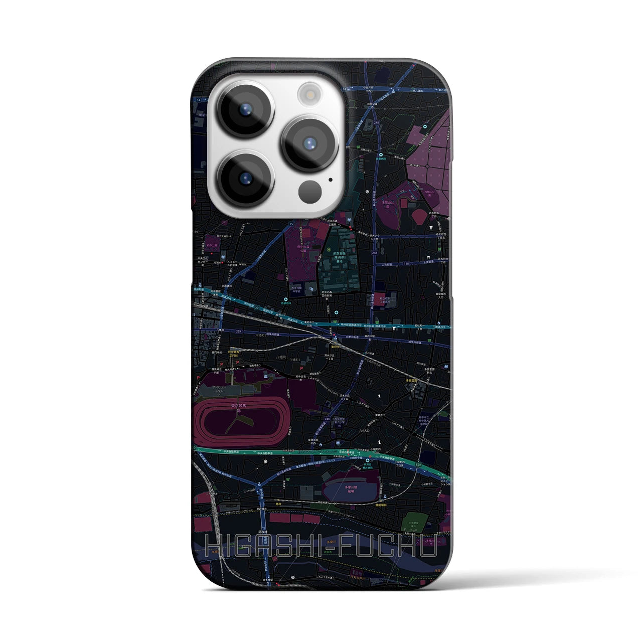 【東府中(東京都)】地図柄iPhoneケース(バックカバータイプ)