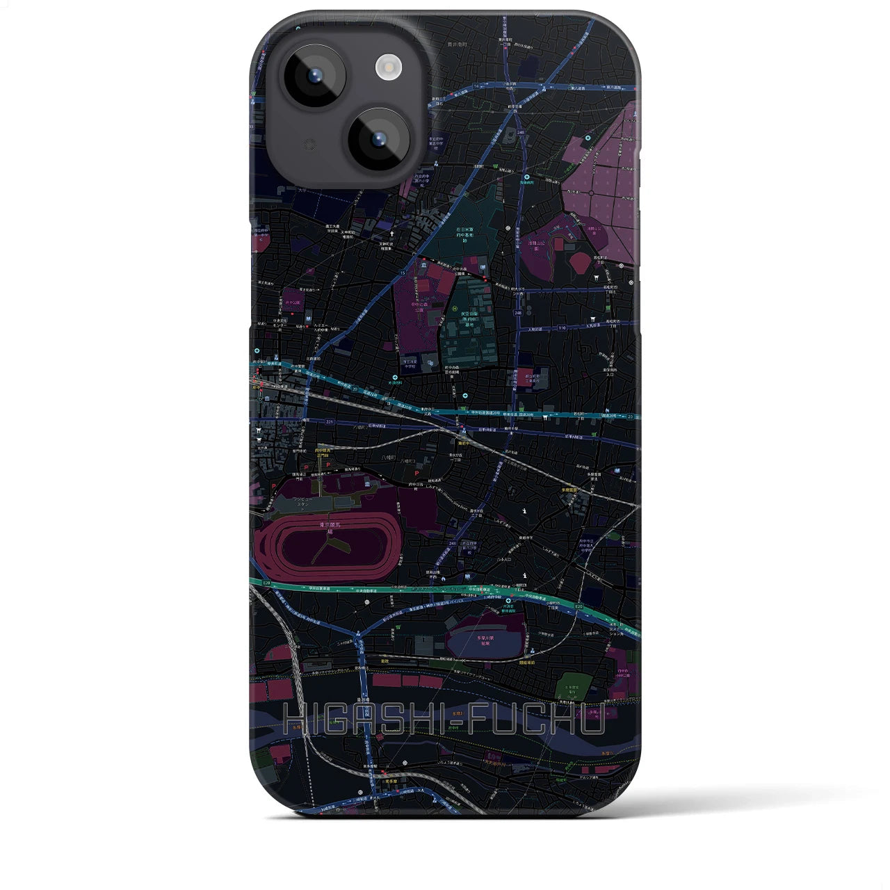 【東府中(東京都)】地図柄iPhoneケース(バックカバータイプ)