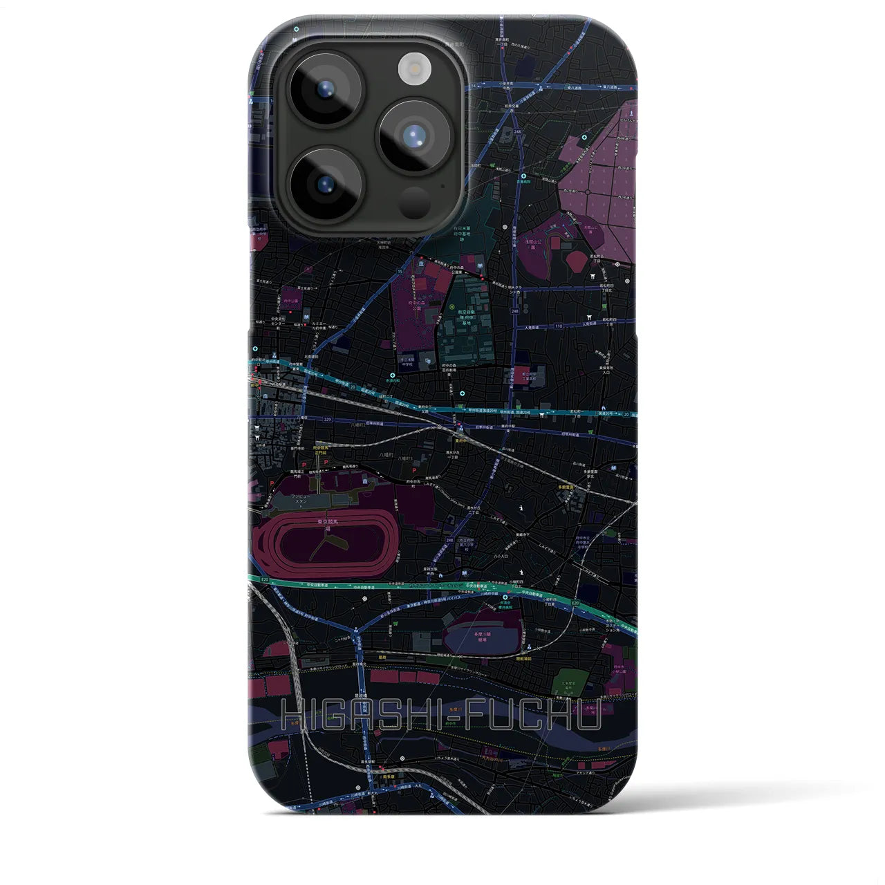 【東府中(東京都)】地図柄iPhoneケース(バックカバータイプ)
