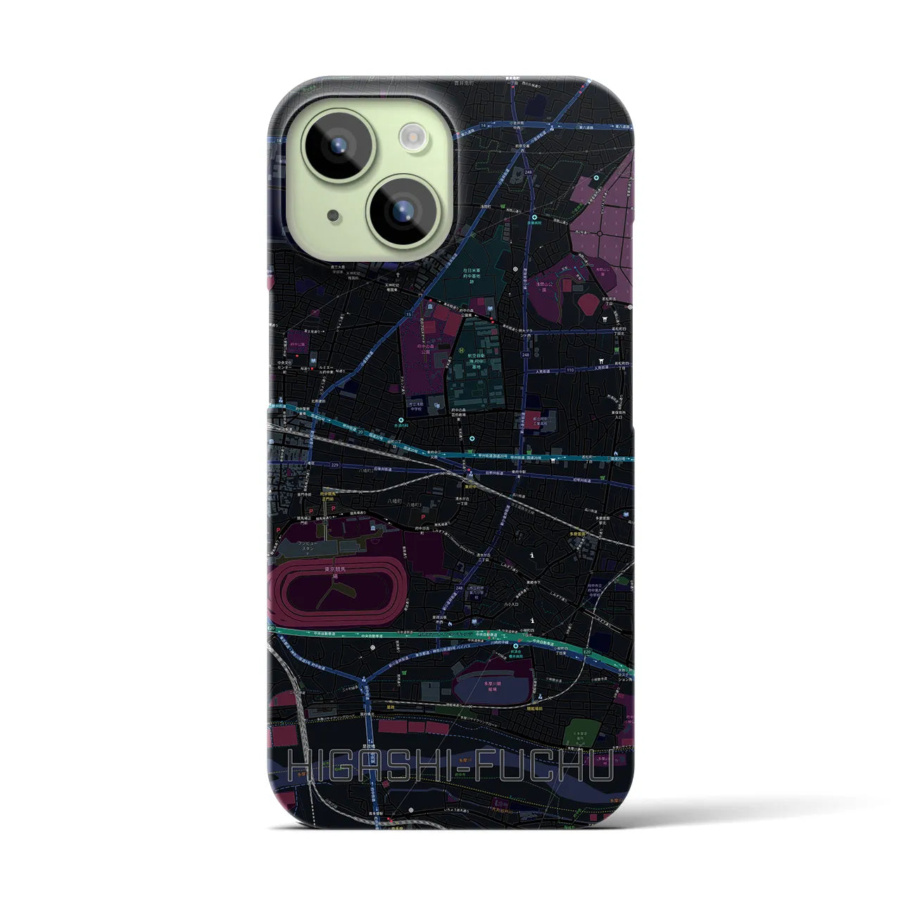 【東府中(東京都)】地図柄iPhoneケース(バックカバータイプ)