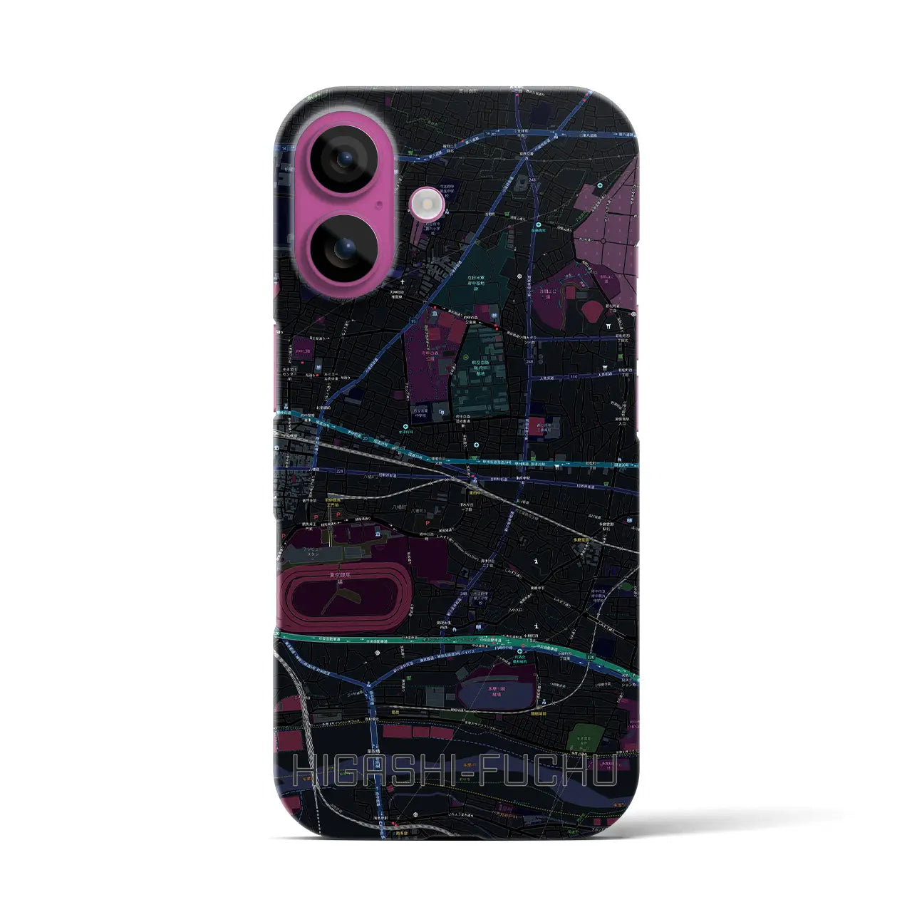 【東府中(東京都)】地図柄iPhoneケース(バックカバータイプ)