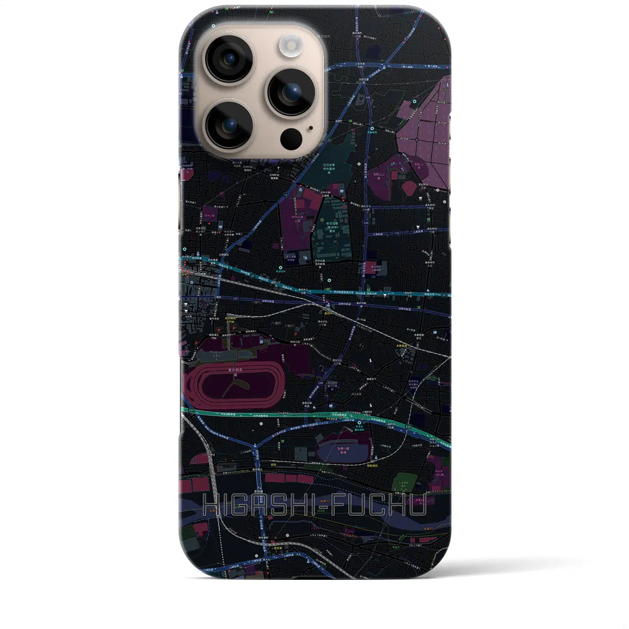【東府中(東京都)】地図柄iPhoneケース(バックカバータイプ)