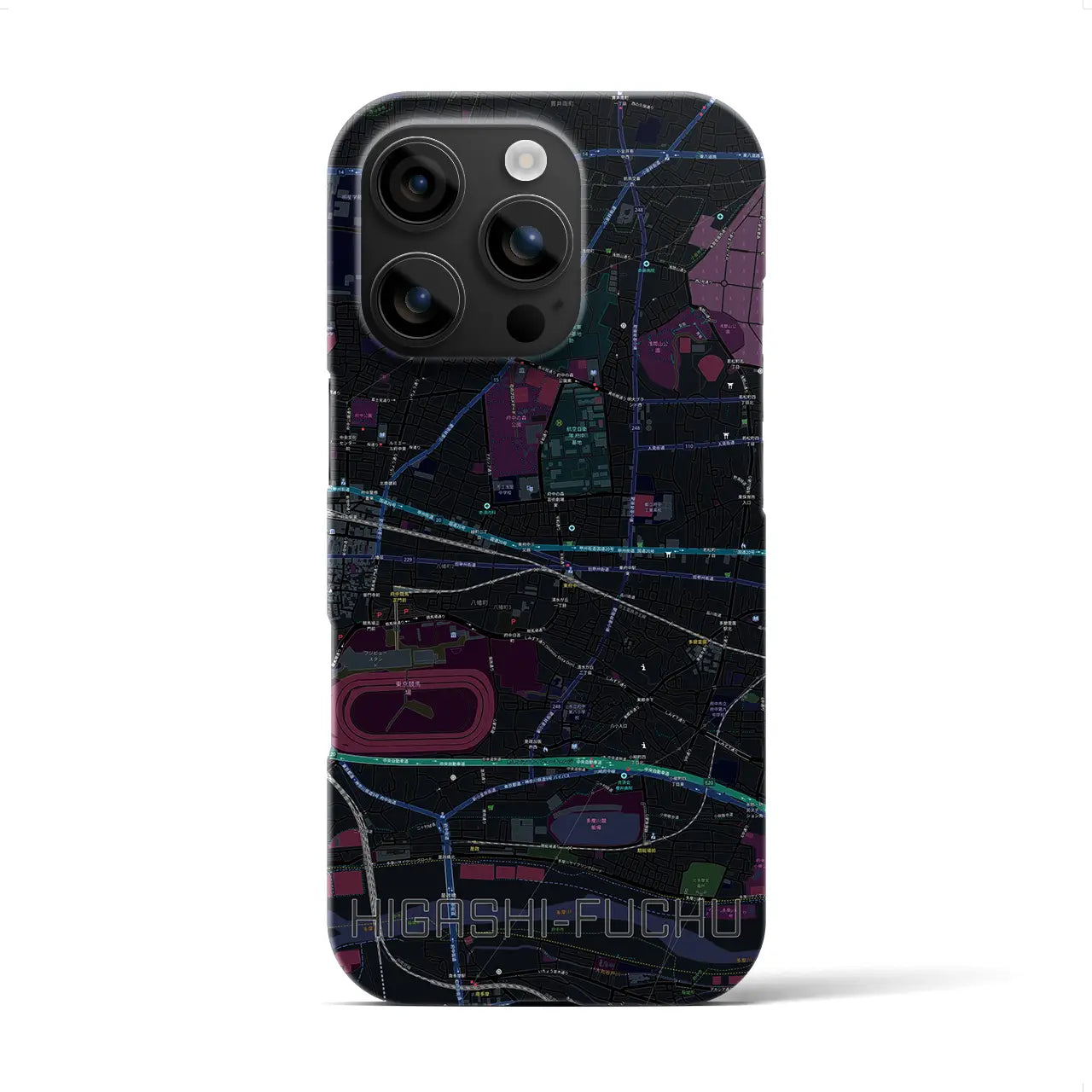 【東府中(東京都)】地図柄iPhoneケース(バックカバータイプ)