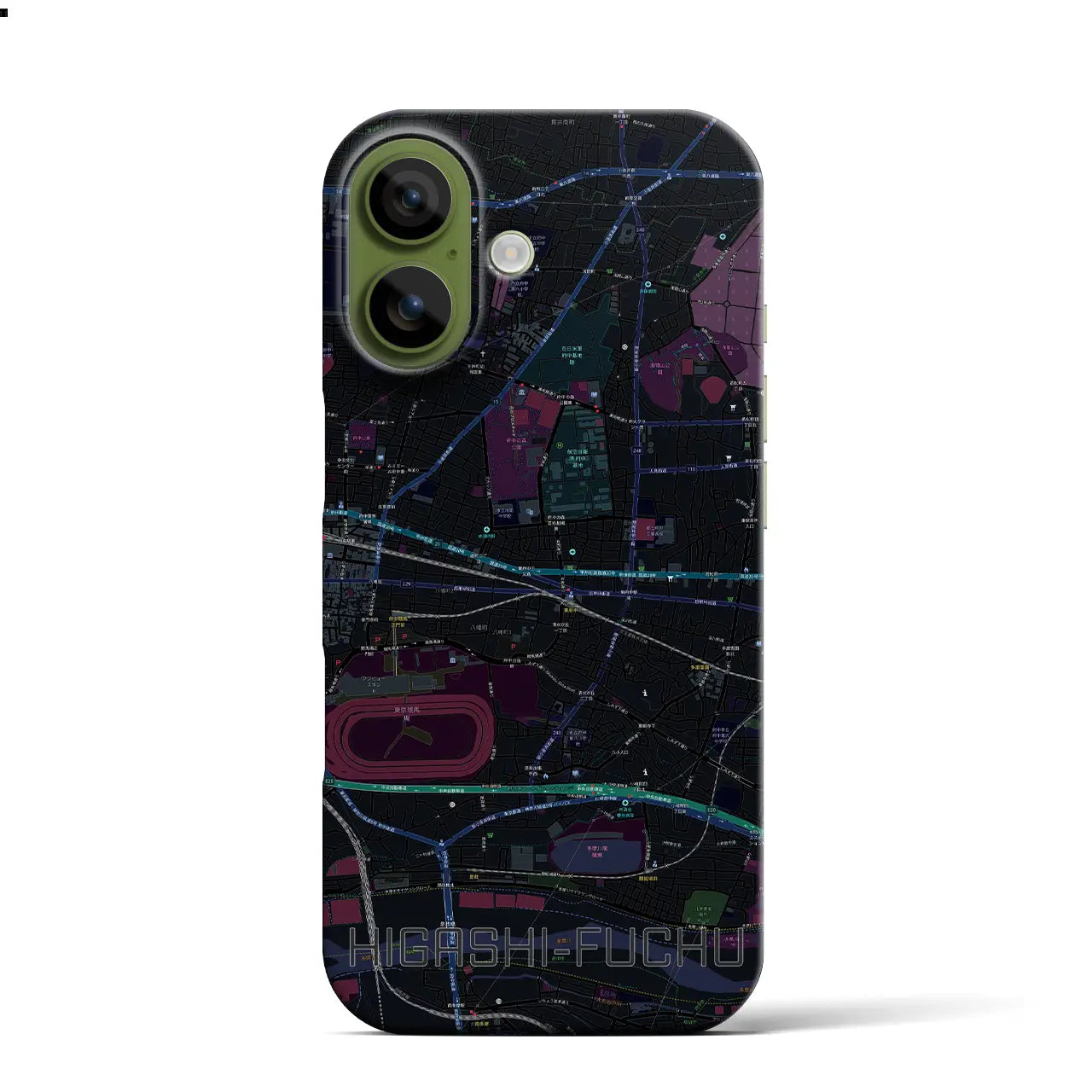 【東府中(東京都)】地図柄iPhoneケース(バックカバータイプ)