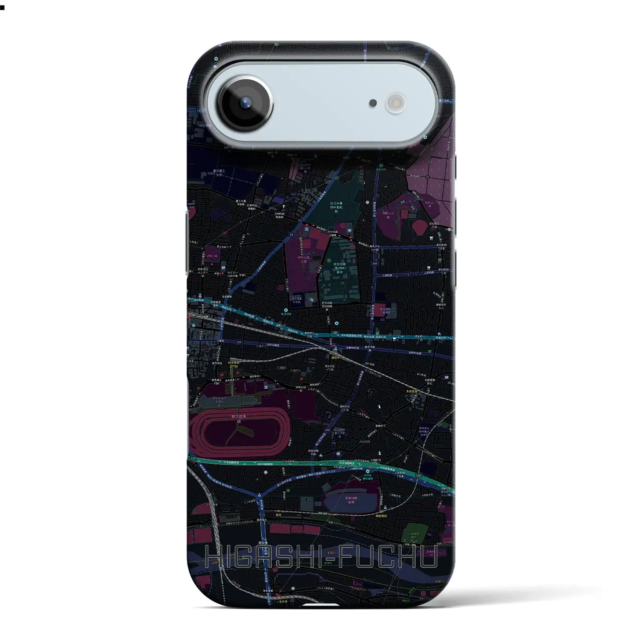 【東府中(東京都)】地図柄iPhoneケース(バックカバータイプ)