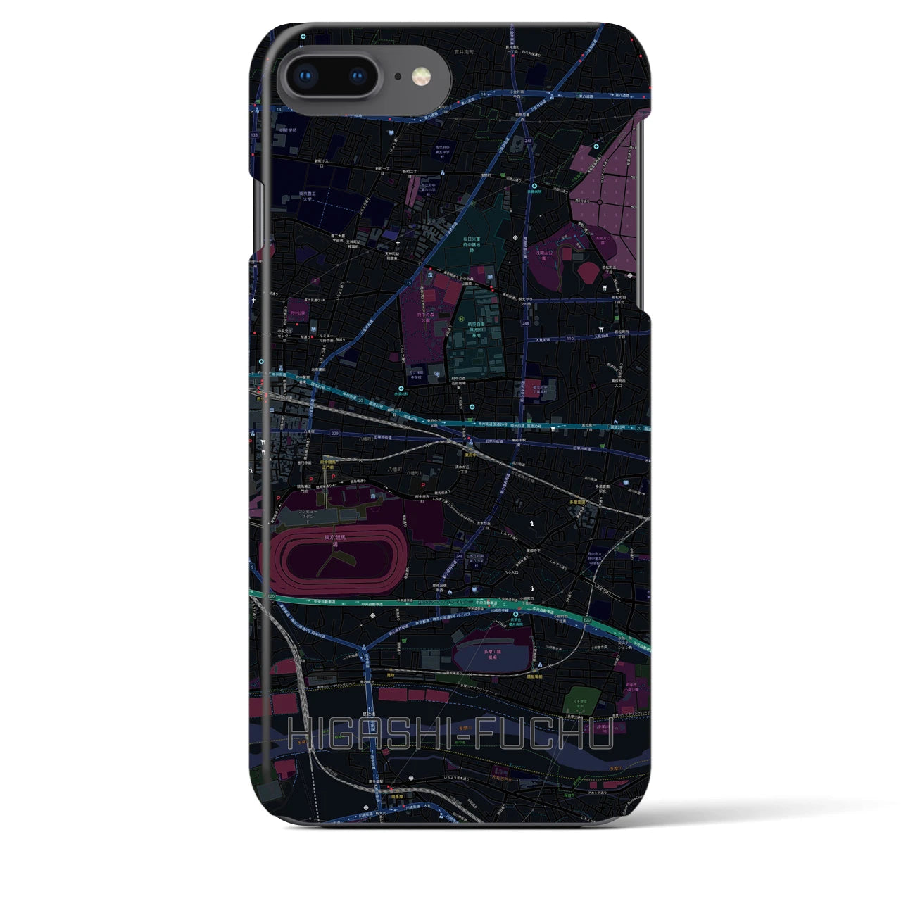 【東府中(東京都)】地図柄iPhoneケース(バックカバータイプ)