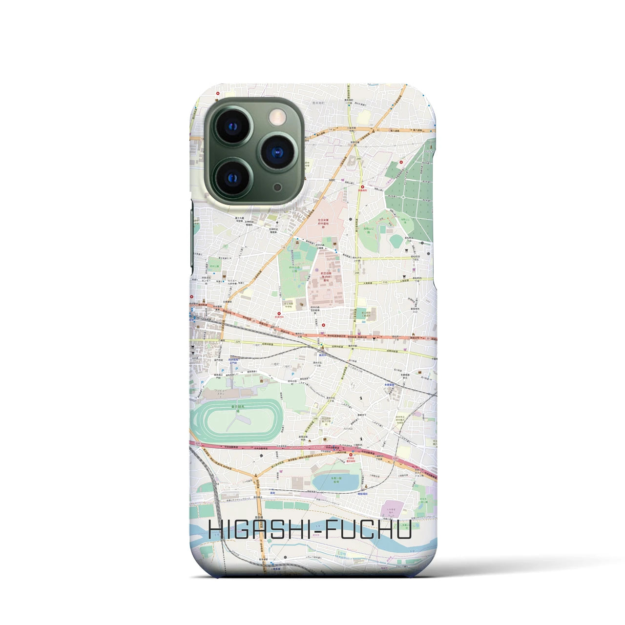 【東府中(東京都)】地図柄iPhoneケース(バックカバータイプ)