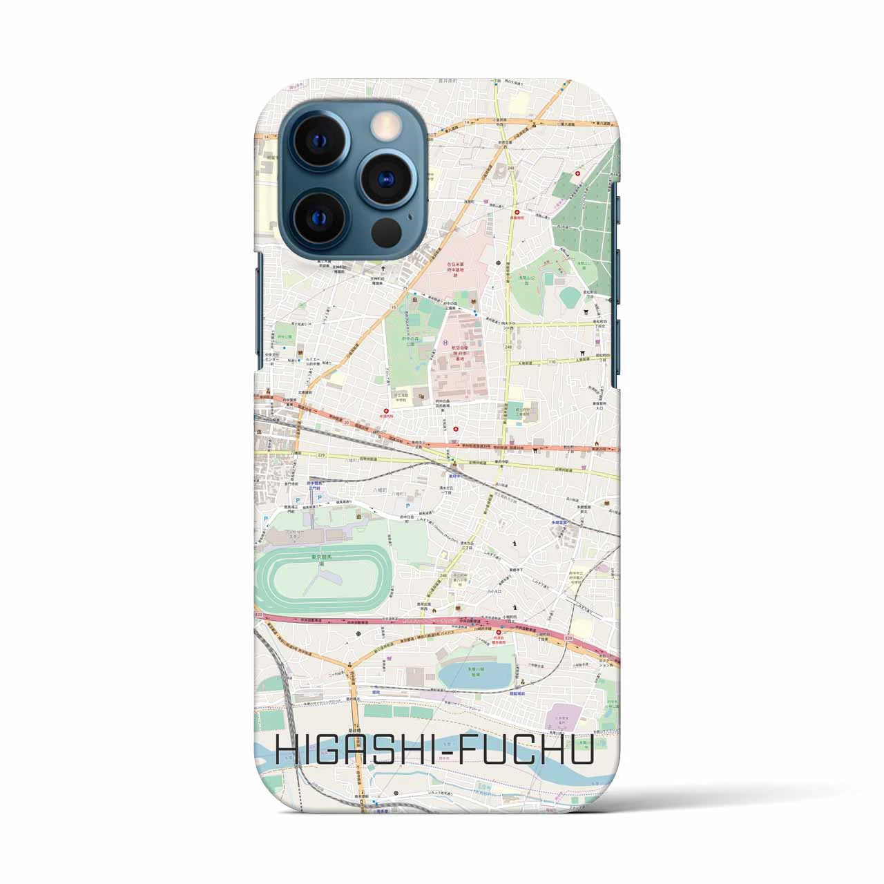 【東府中(東京都)】地図柄iPhoneケース(バックカバータイプ)