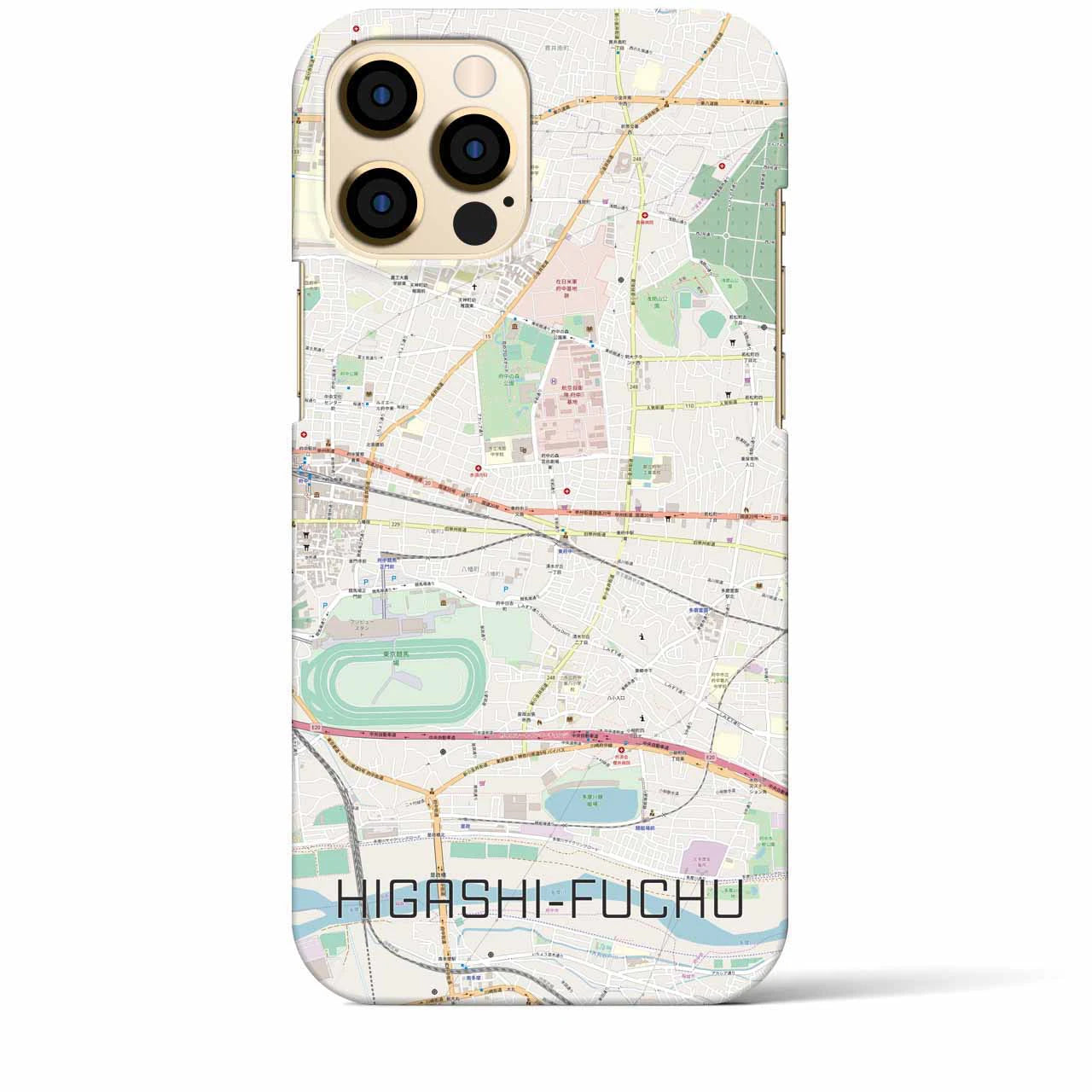 【東府中(東京都)】地図柄iPhoneケース(バックカバータイプ)