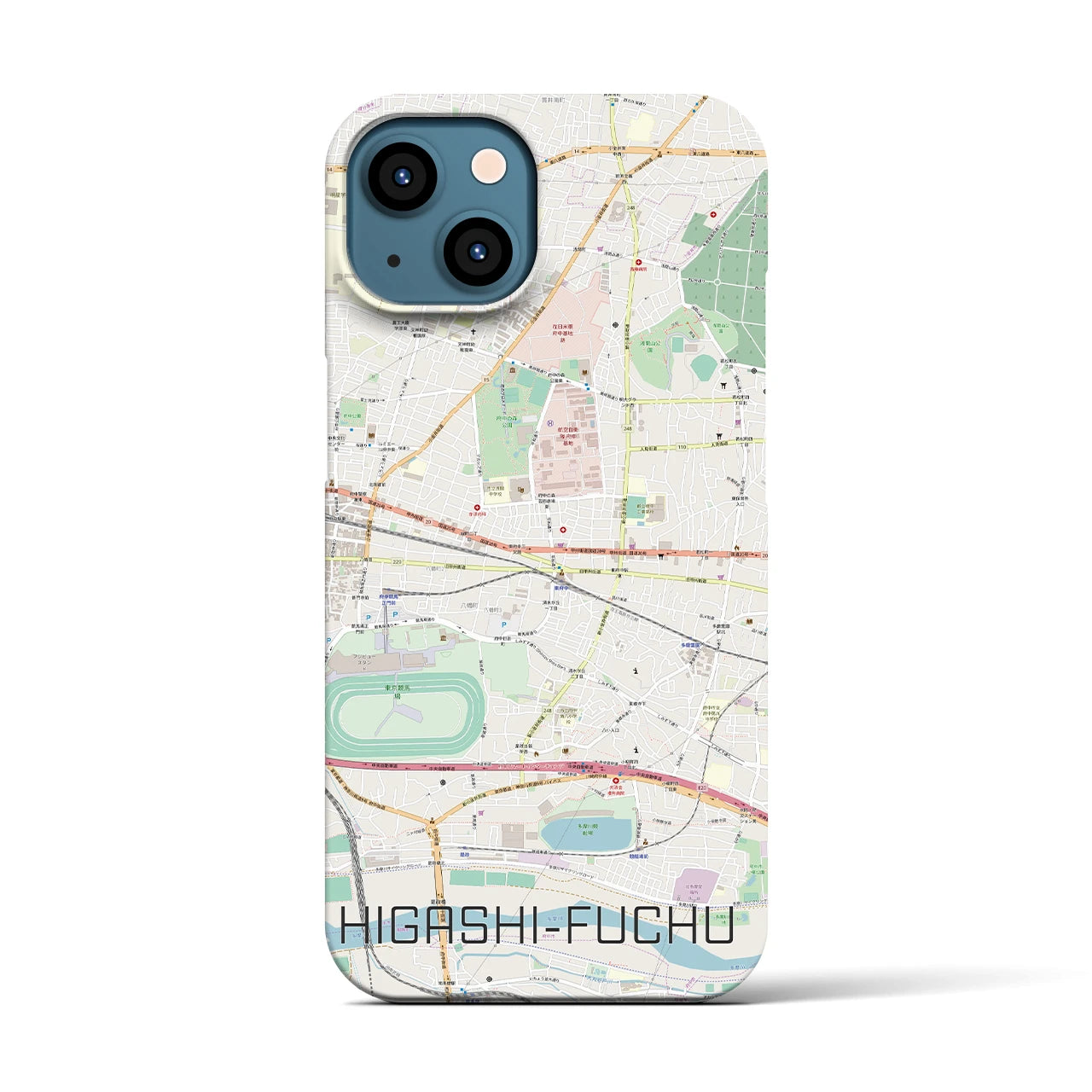 【東府中(東京都)】地図柄iPhoneケース(バックカバータイプ)