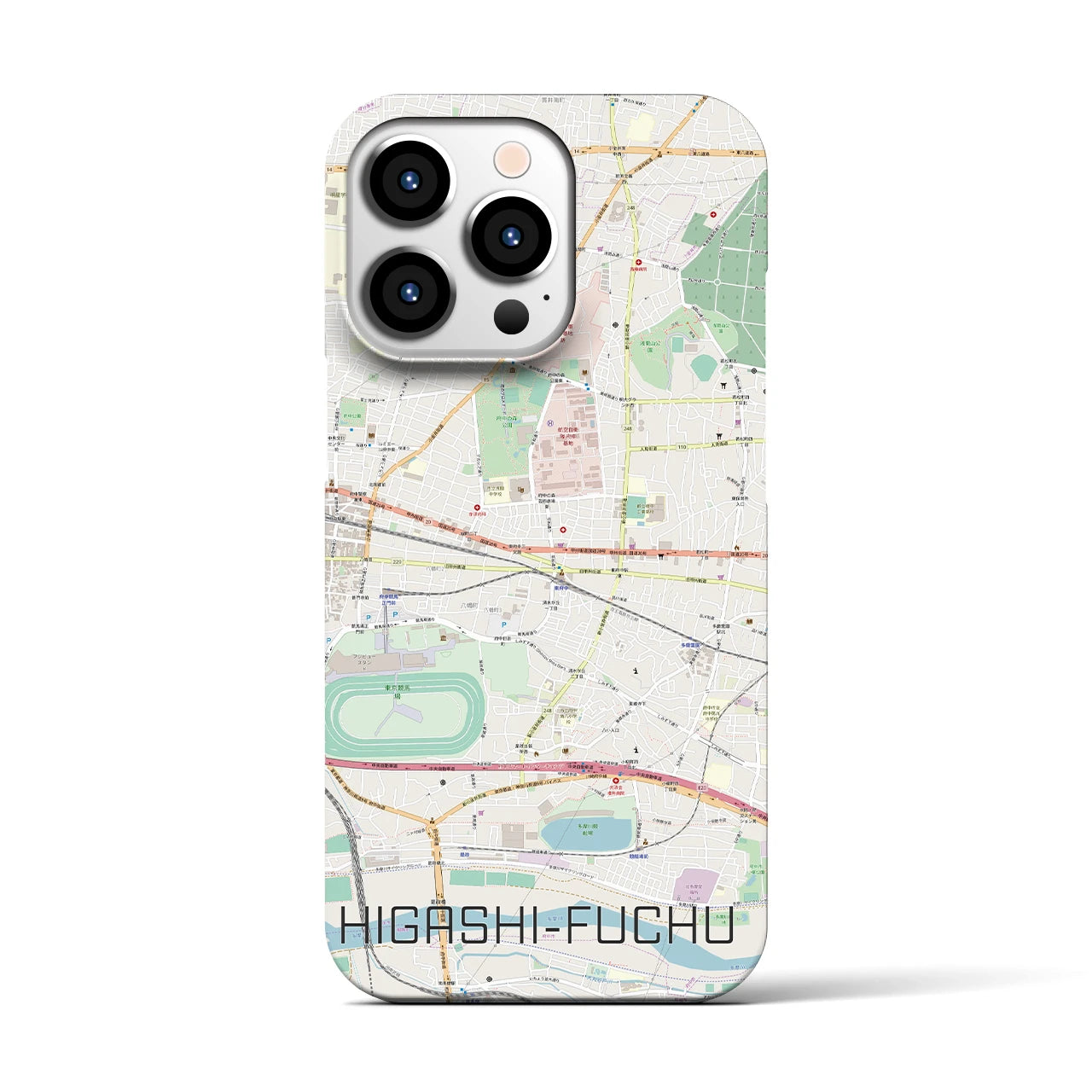 【東府中(東京都)】地図柄iPhoneケース(バックカバータイプ)