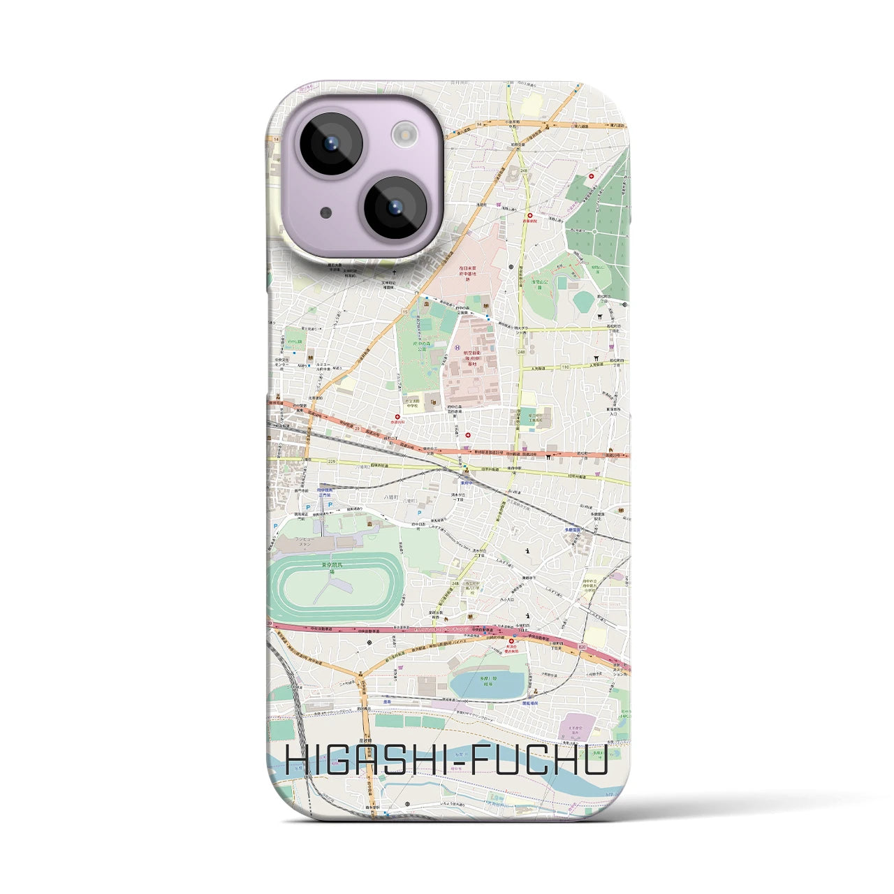【東府中(東京都)】地図柄iPhoneケース(バックカバータイプ)